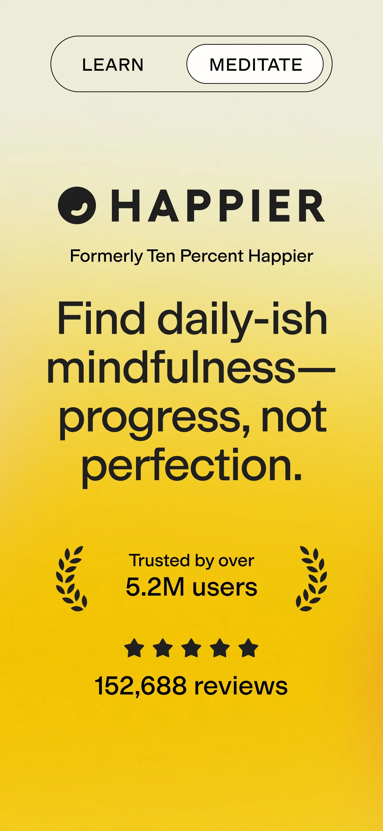 Happier meditation iphone screenshot 1