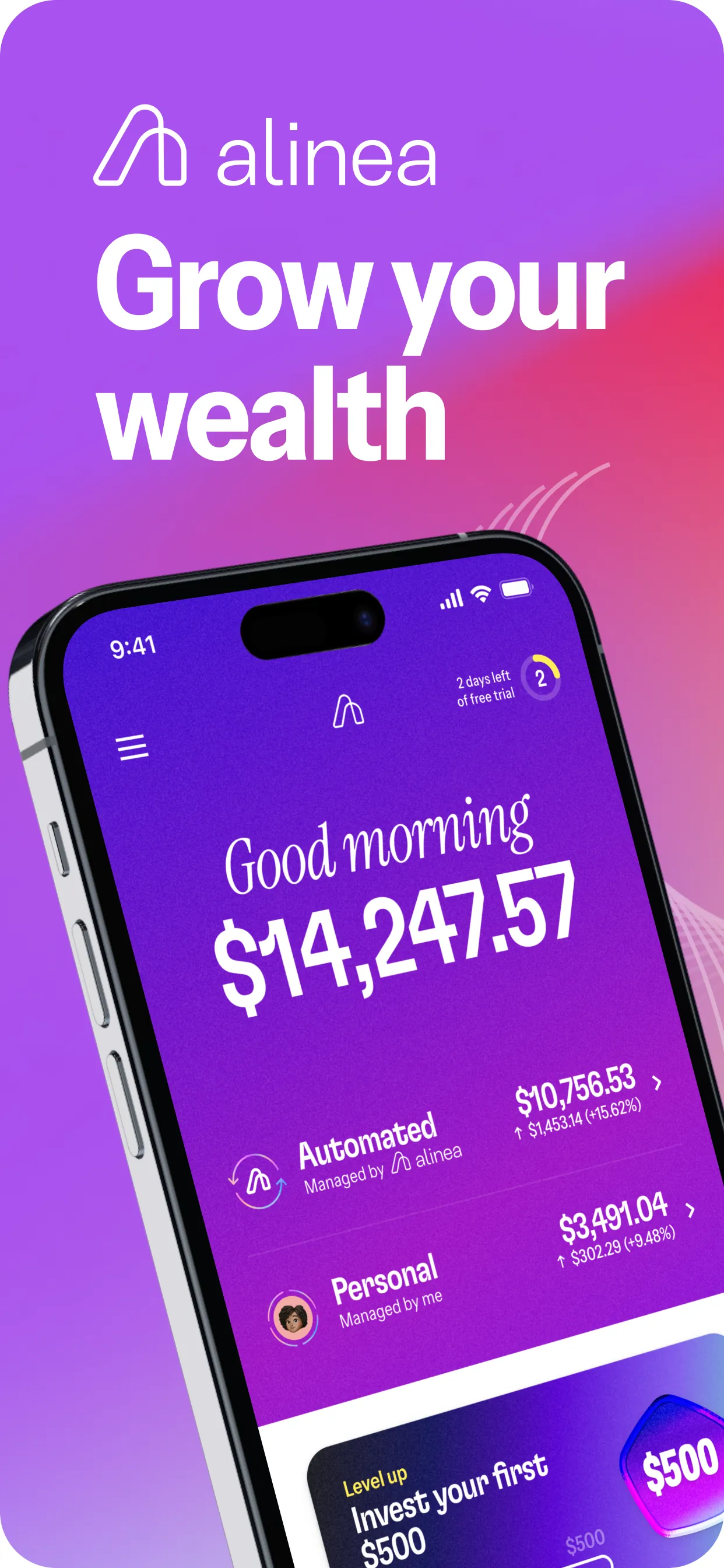 Alinea: Personalized Investing iphone screenshot 1