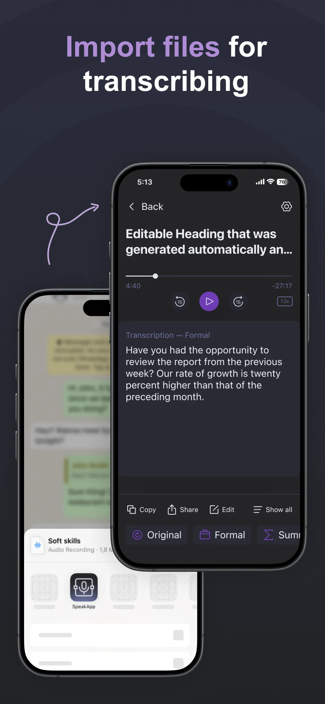 SpeakApp AI: Voice Notes iphone screenshot 3
