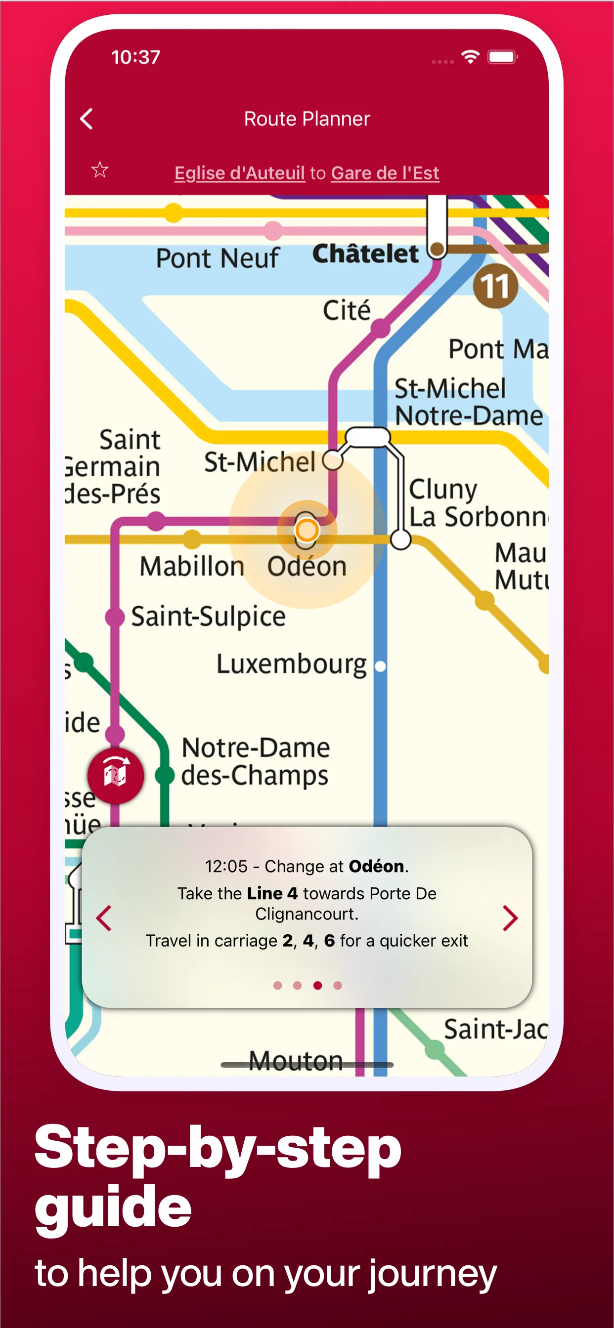 Paris Metro Map and Routes iphone screenshot 3
