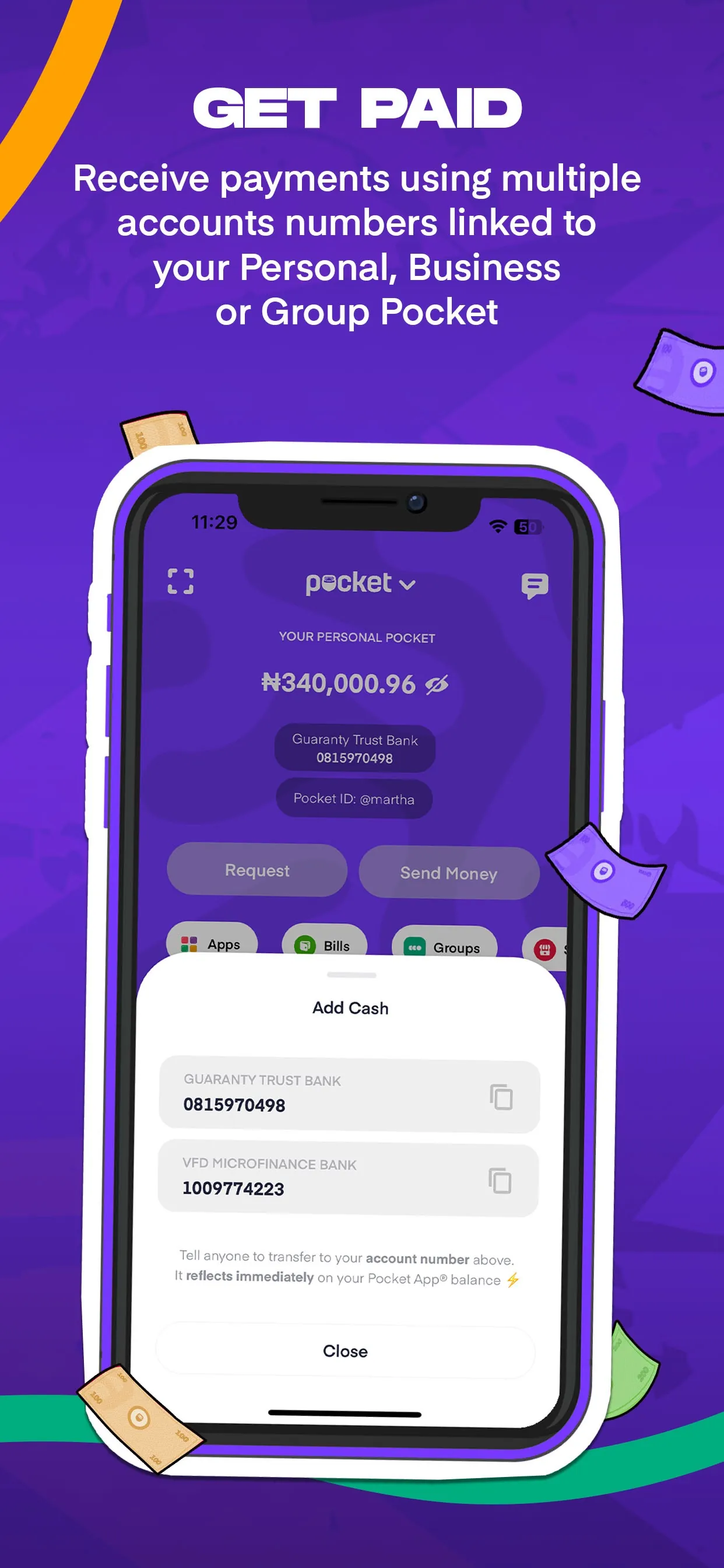PocketApp: Send & Manage Money iphone screenshot 3