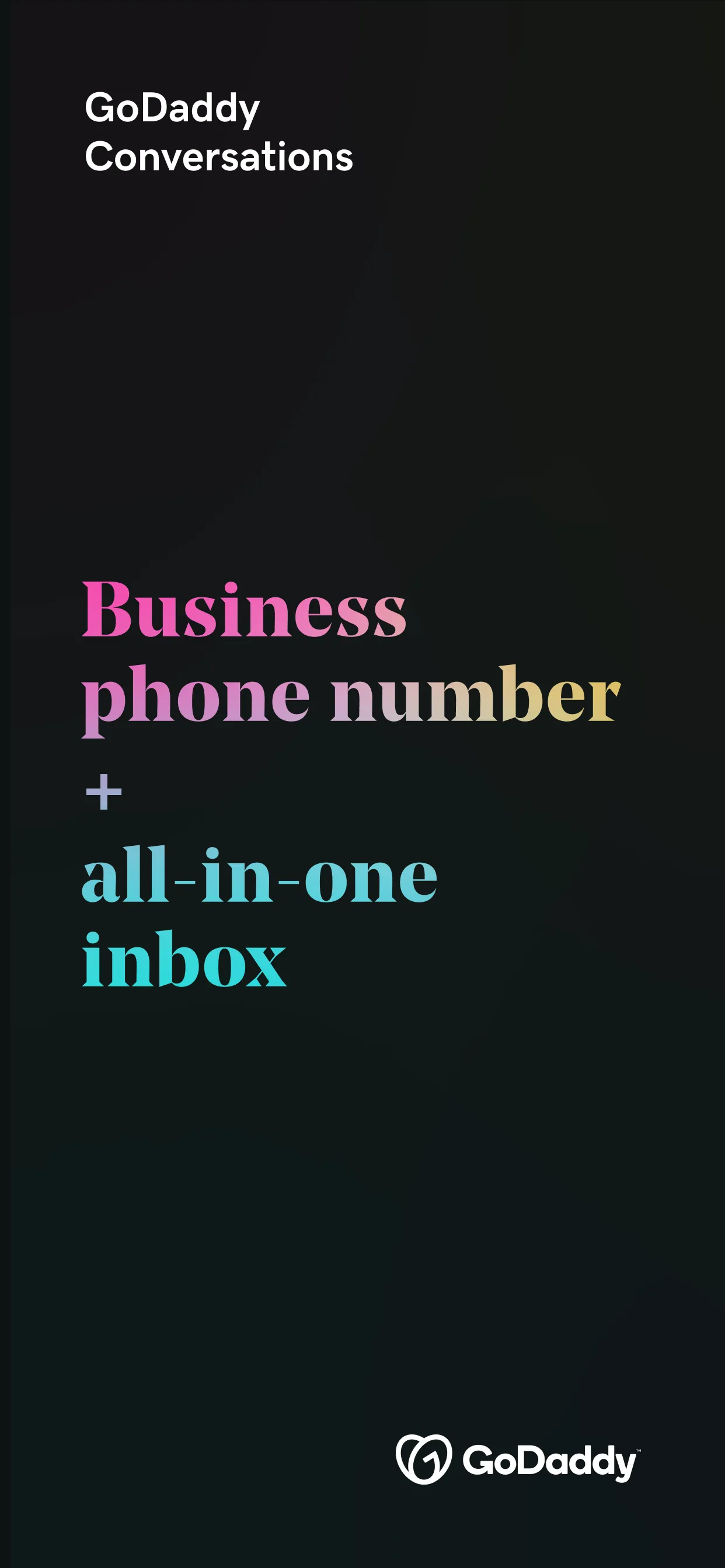 GoDaddy Conversations - Inbox iphone screenshot 1