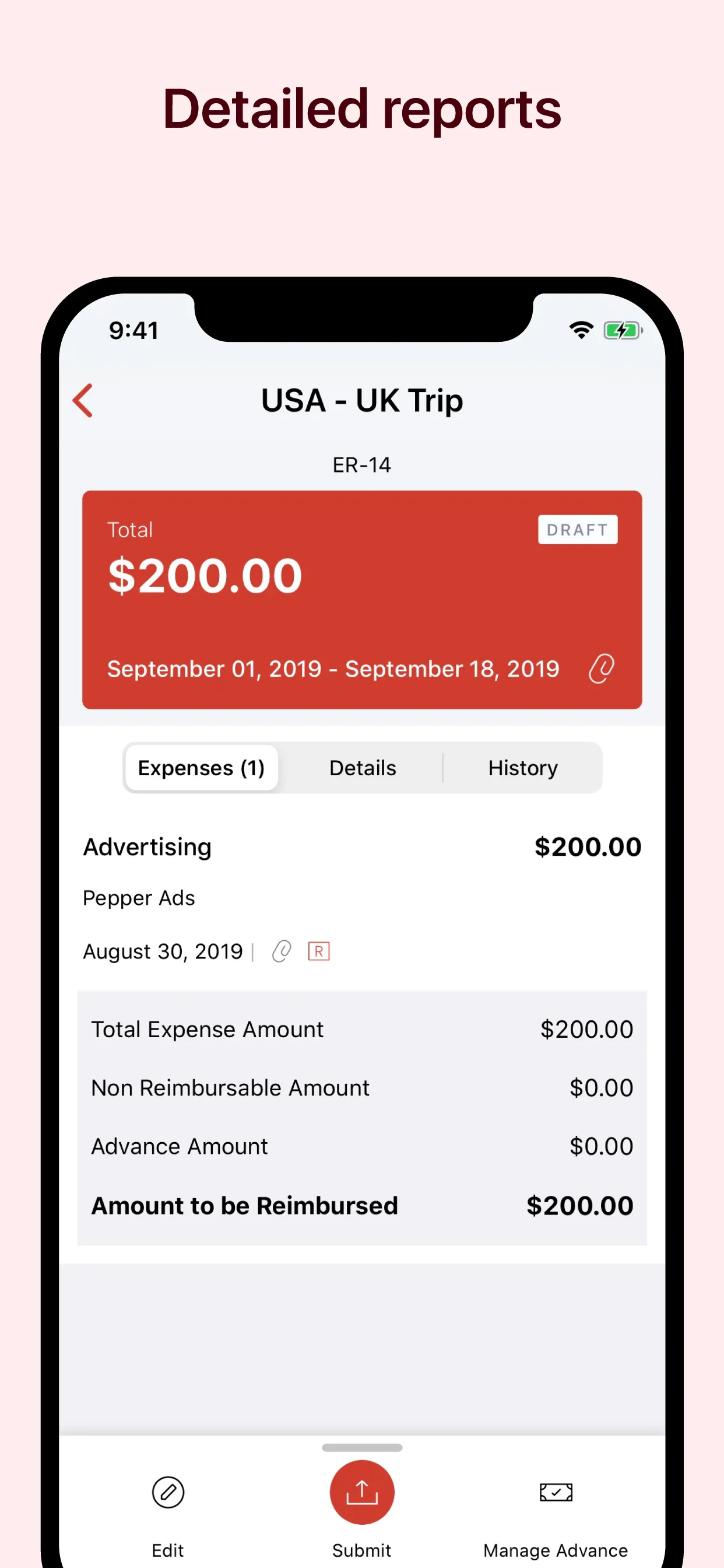 Zoho Expense: Travel & Expense iphone screenshot 6