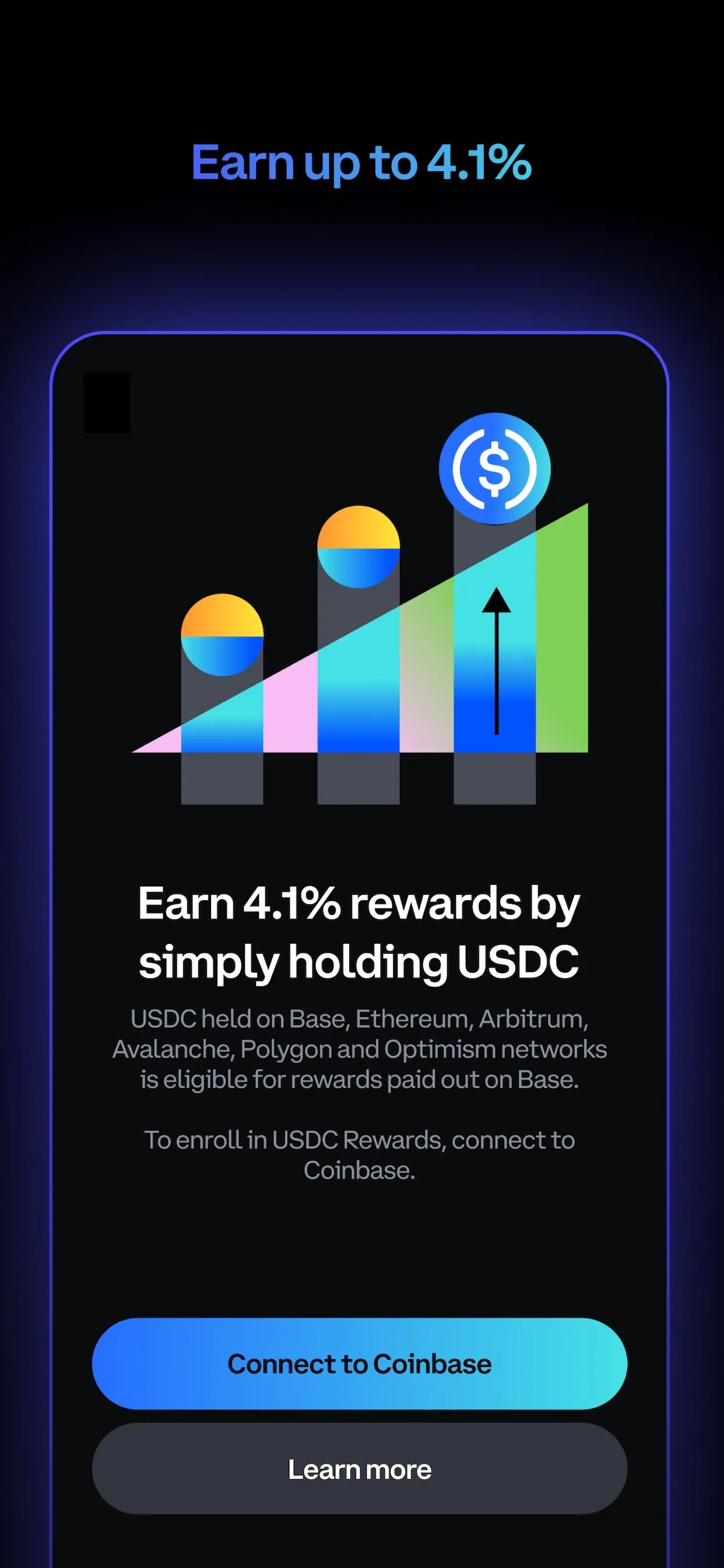 Coinbase Wallet: NFTs & Crypto iphone screenshot 3
