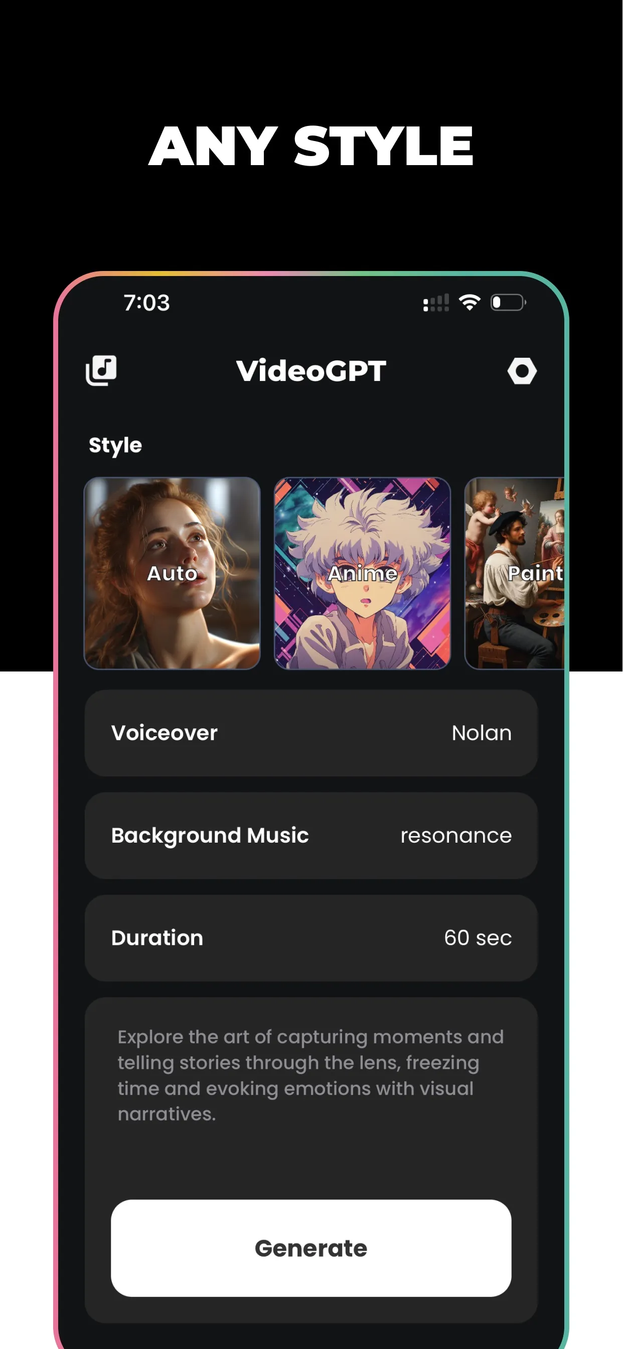 VideoGPT - AI Video Generator iphone screenshot 4