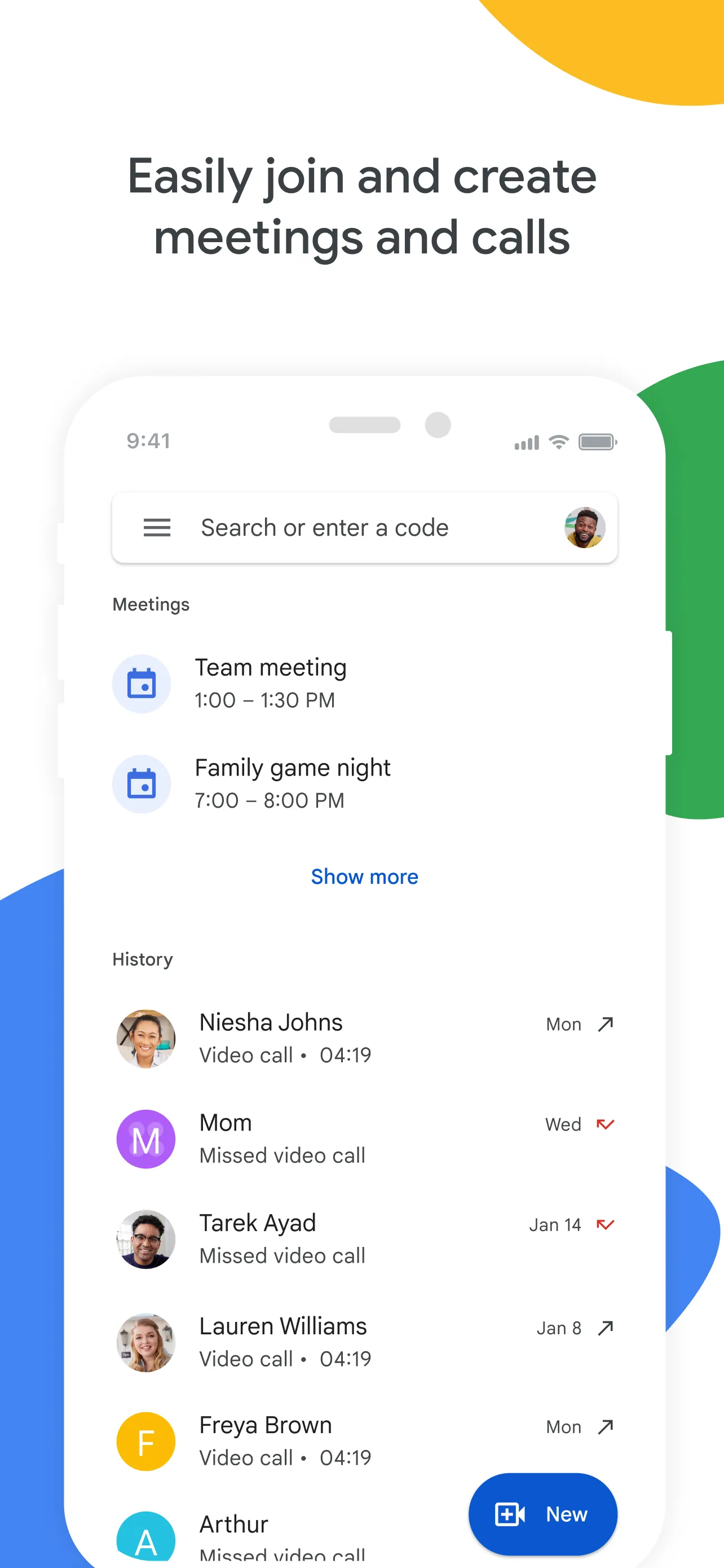Google Meet iphone screenshot 1