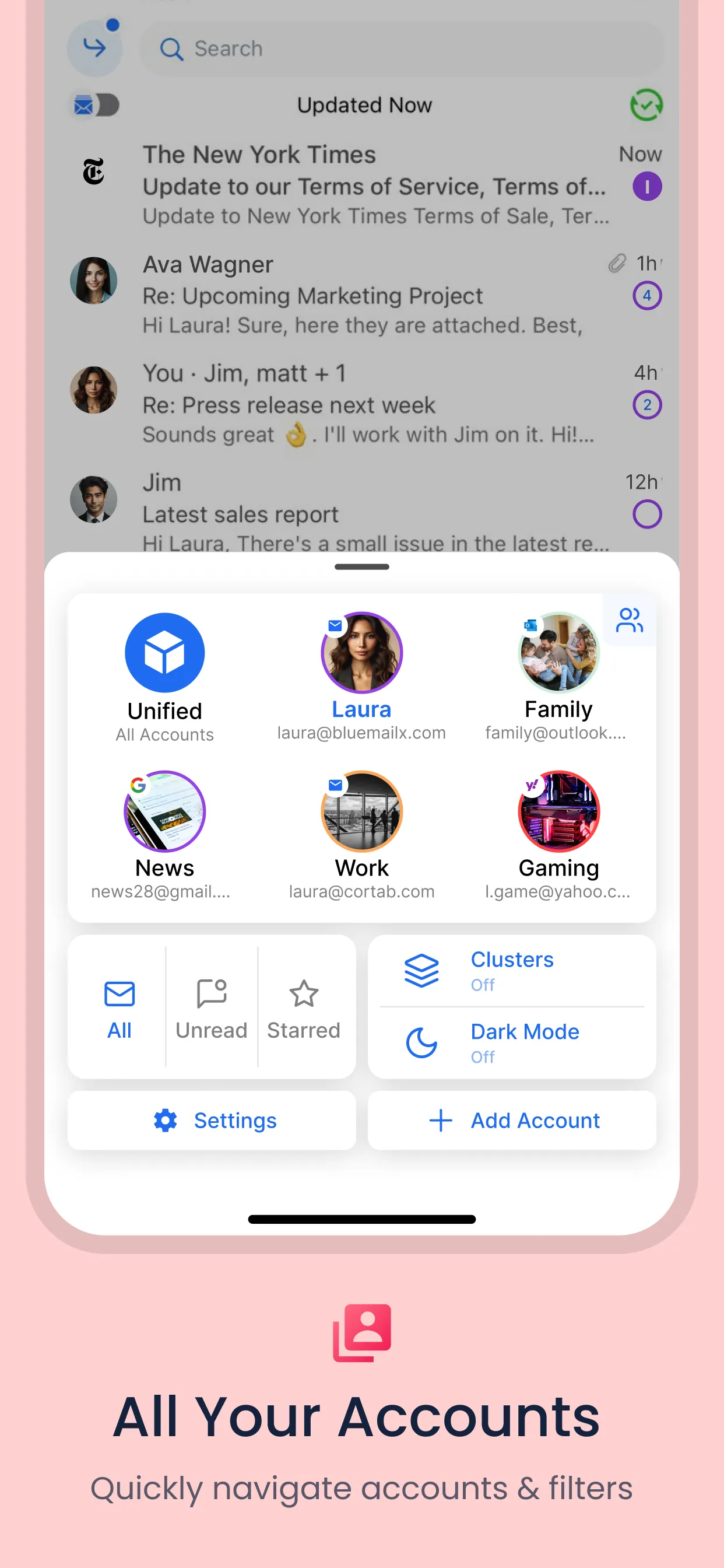 Blue Mail - Email | Calendar iphone screenshot 2