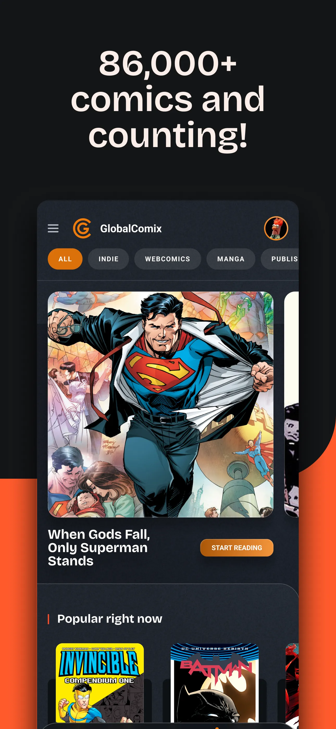 GlobalComix: Comic Book Reader iphone screenshot 1