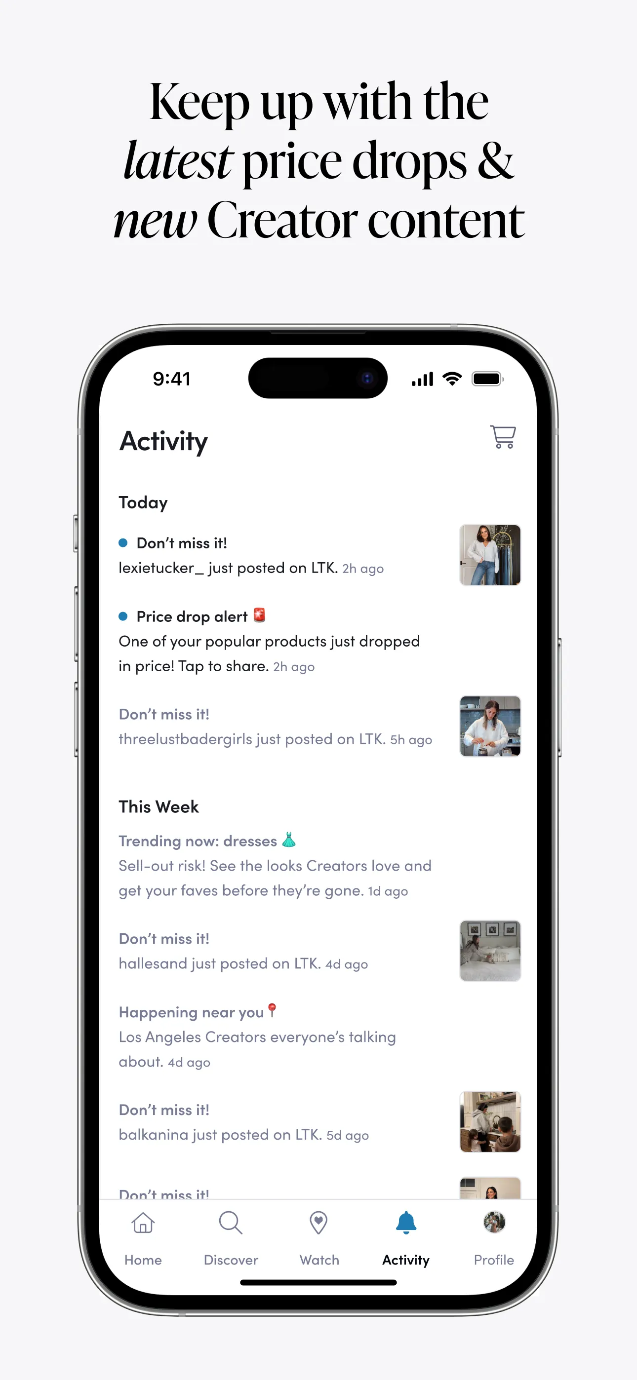 LTK: Watch Creators Near You iphone screenshot 7