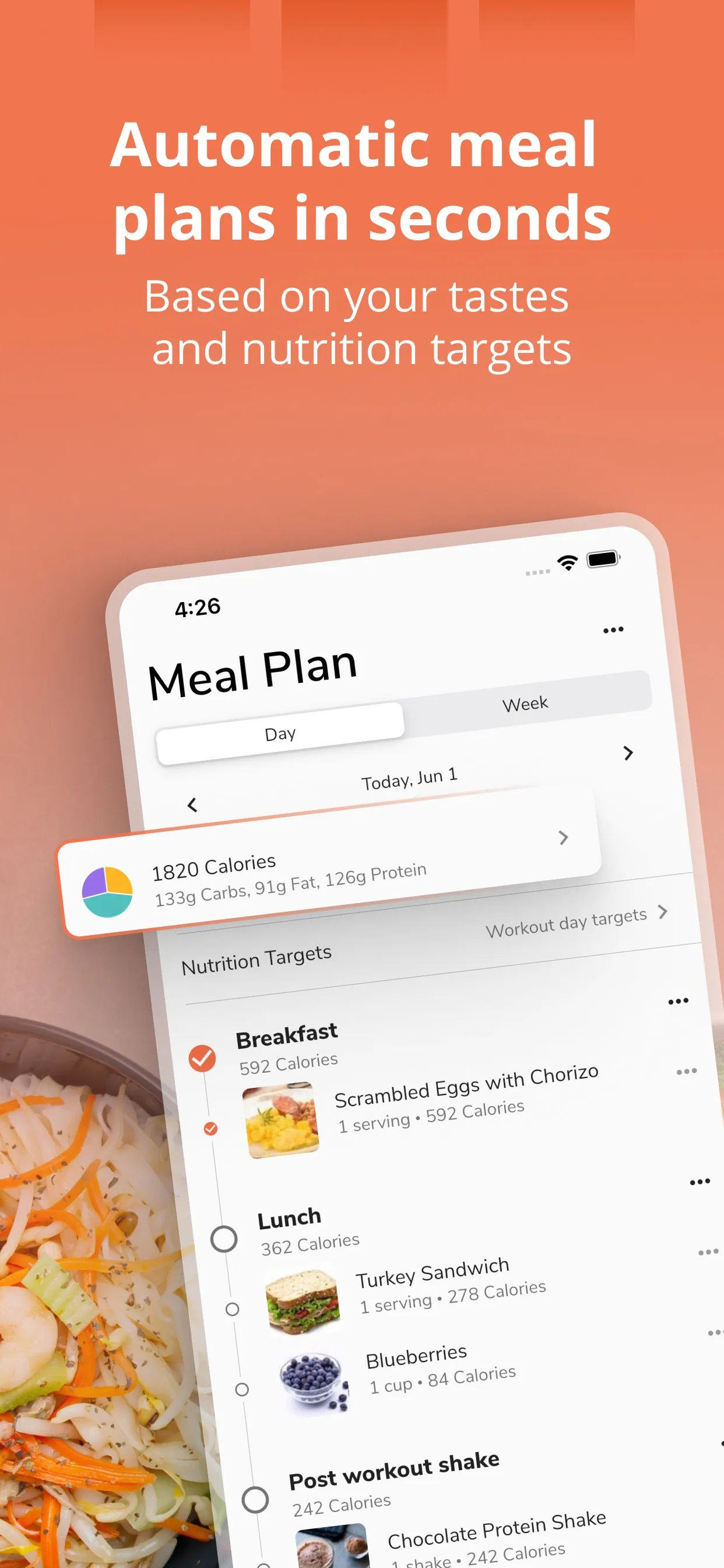 Eat This Much - Meal Planner iphone screenshot 1