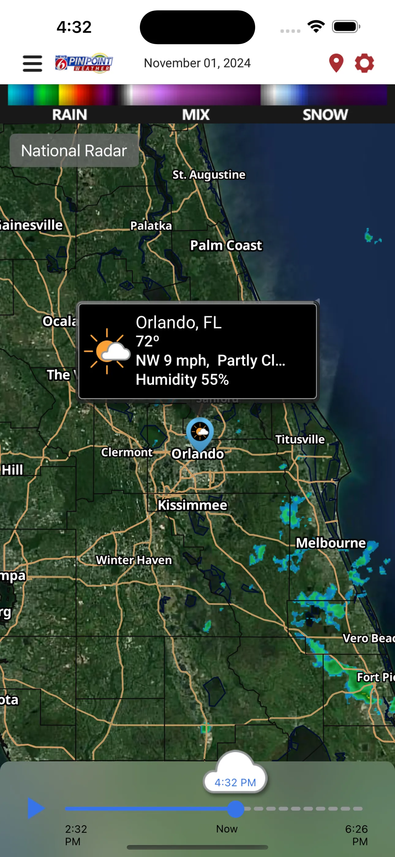 News 6 Pinpoint Weather WKMG iphone screenshot 7