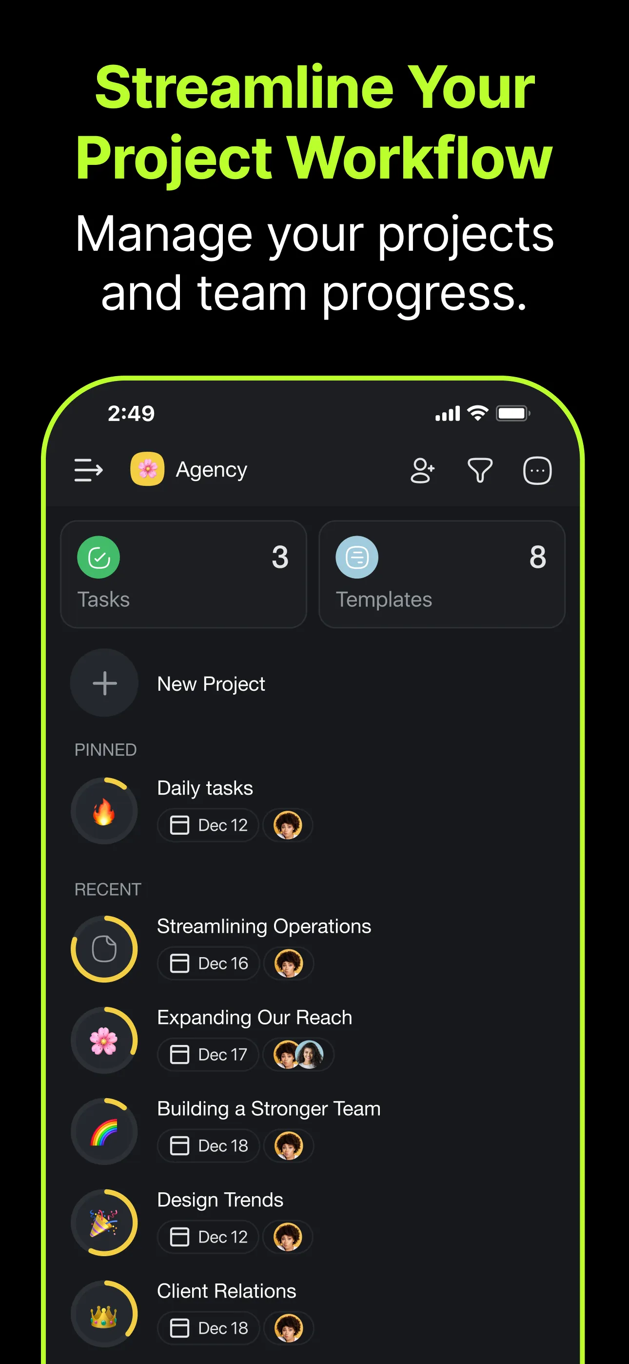 Taskade - AI Agents, Chat Bots iphone screenshot 4