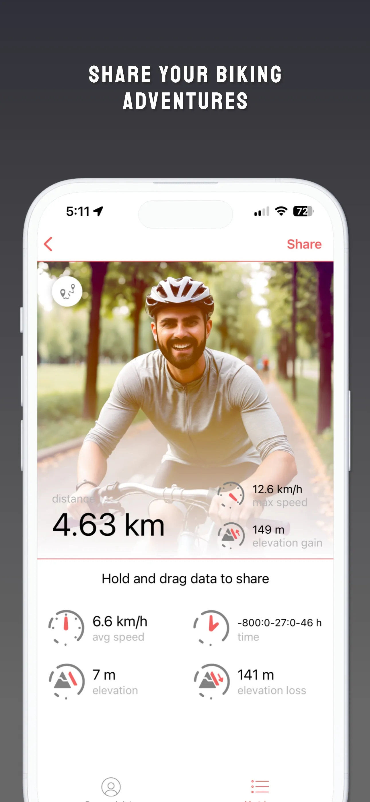 Bike GPS: Ride route tracker iphone screenshot 5