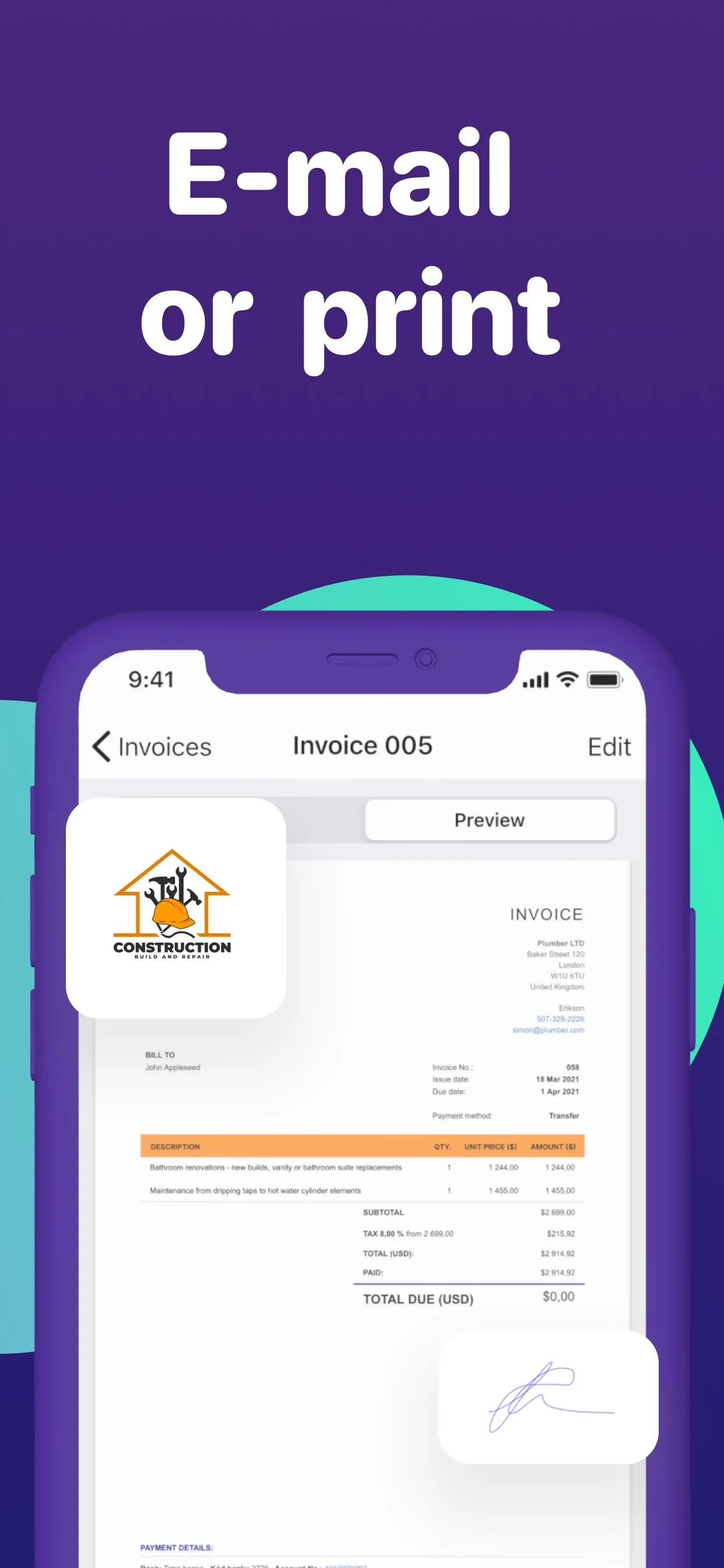 FreeMaker - Invoice Maker iphone screenshot 3