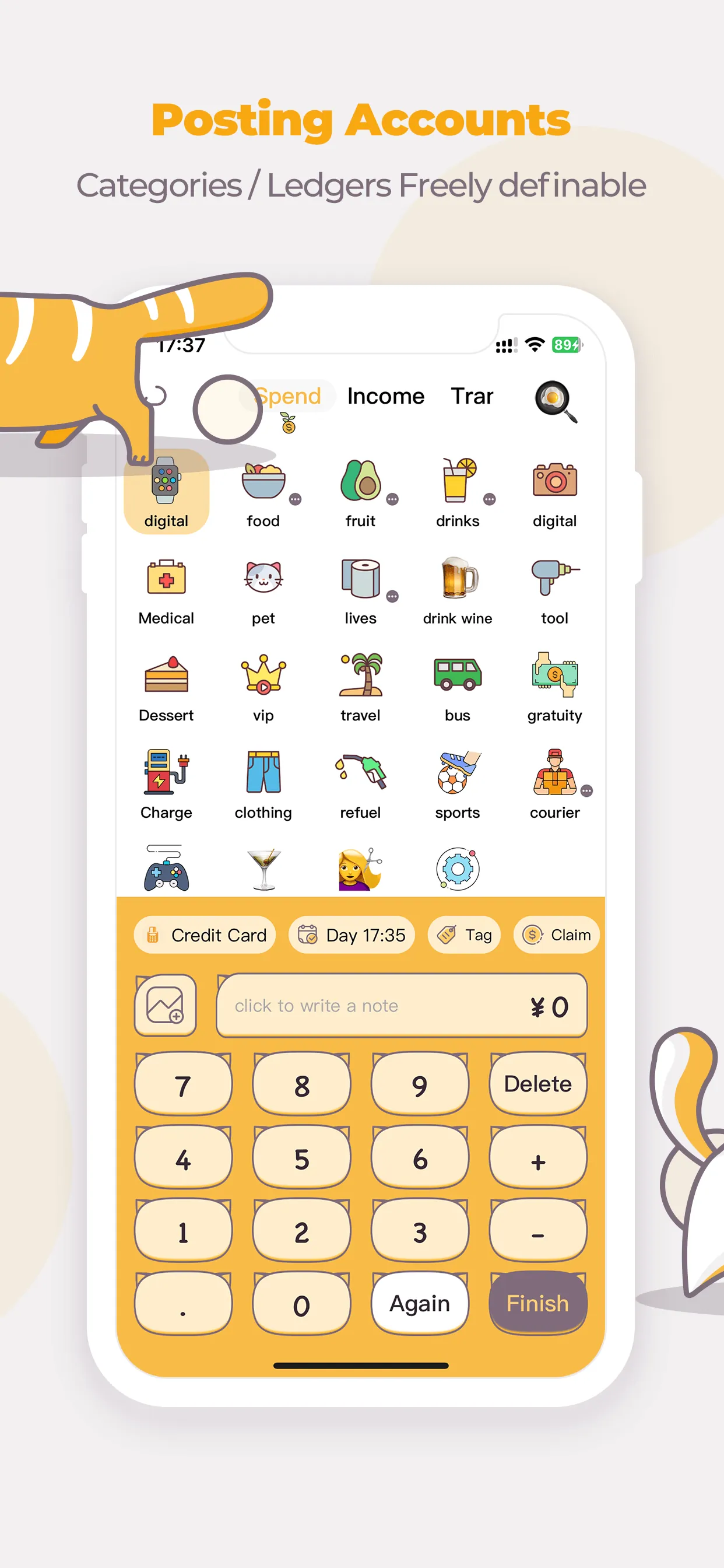 Money Cats - Bookkeeping Cost iphone screenshot 7