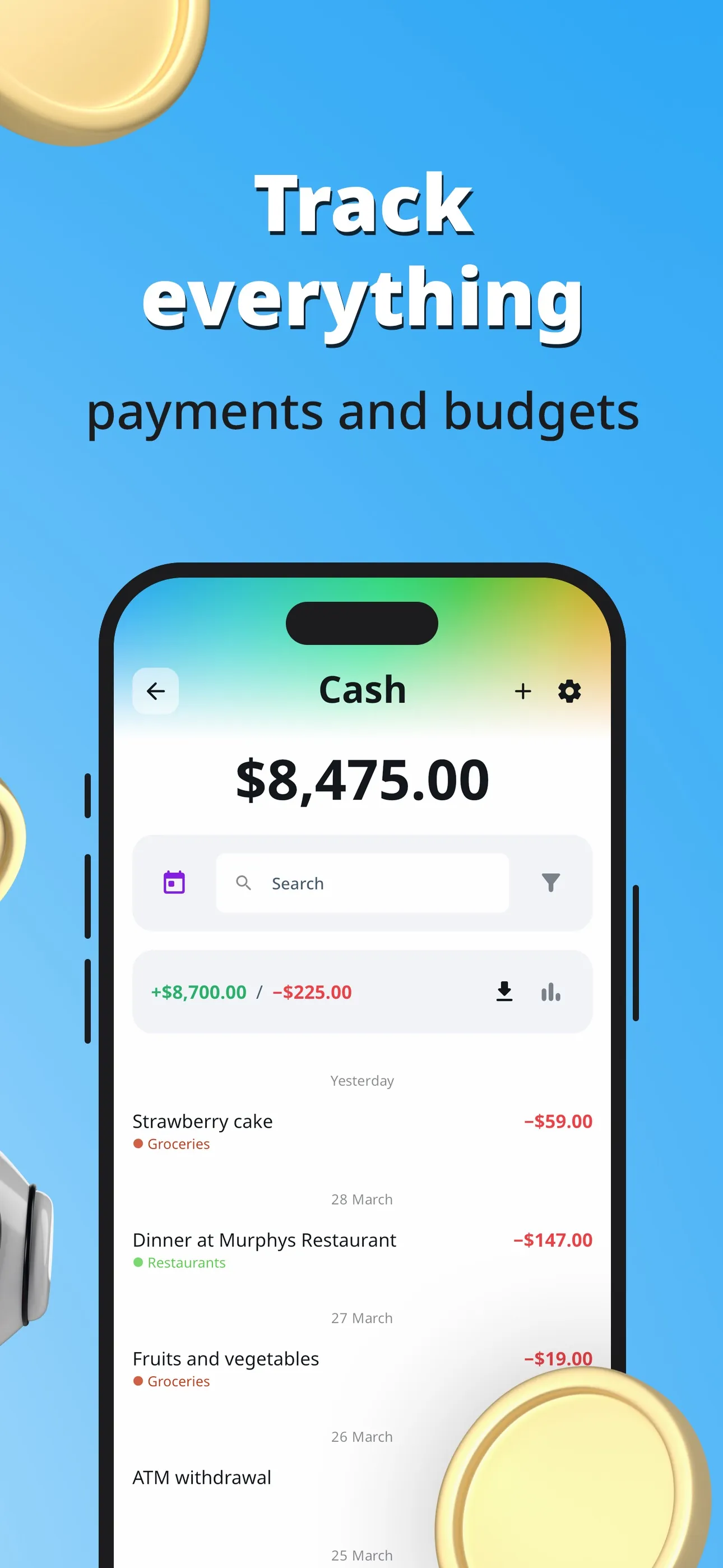 Expense Tracker. Money Manager iphone screenshot 2