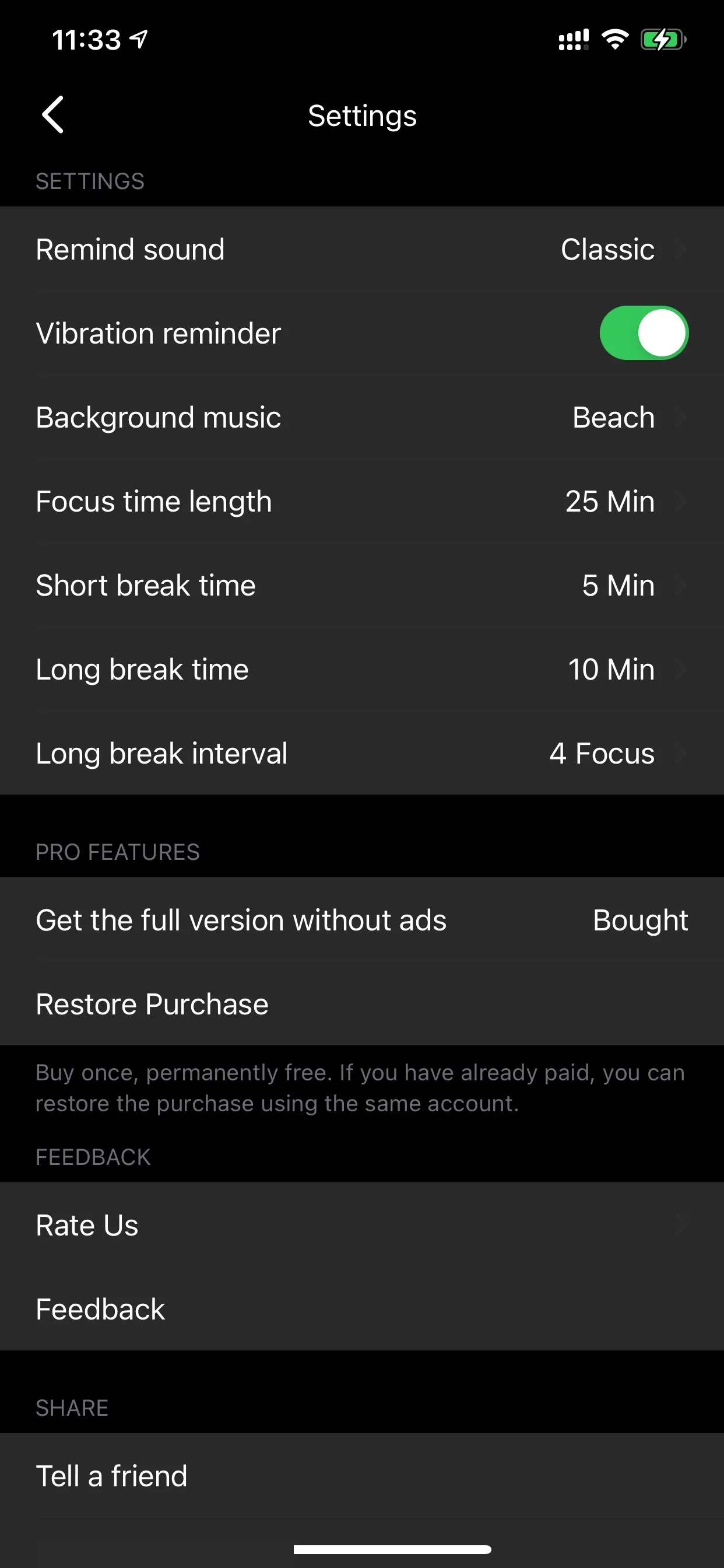 Focus timer - time keeper iphone screenshot 5