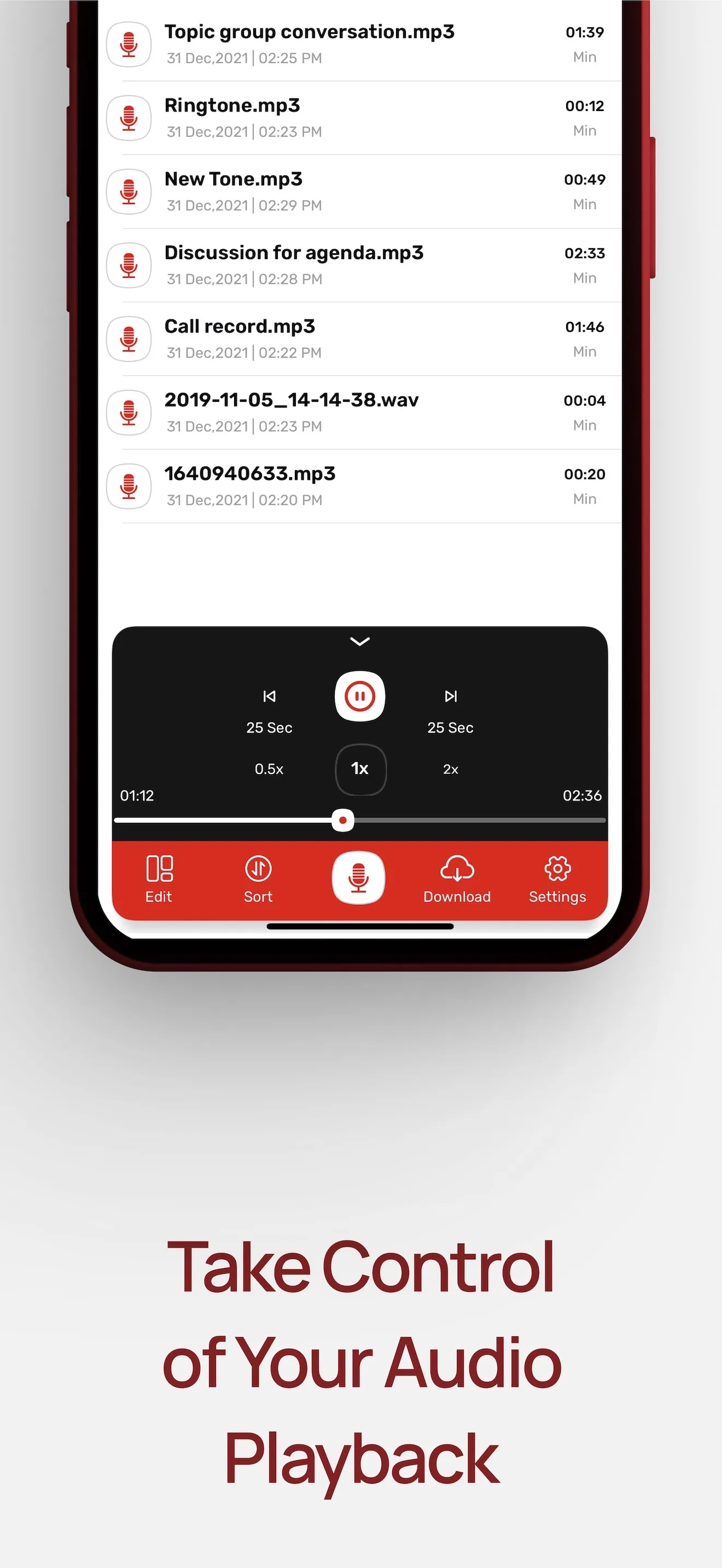 Mp3 Recorder Voice Memo App iphone screenshot 5