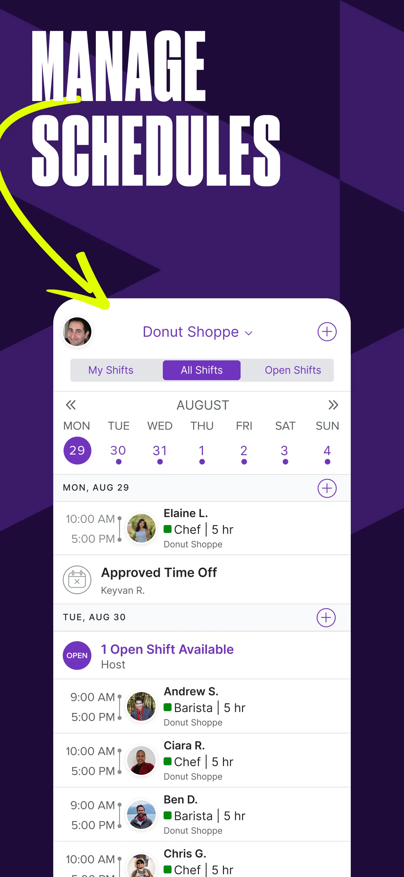 Homebase: Team Management iphone screenshot 1