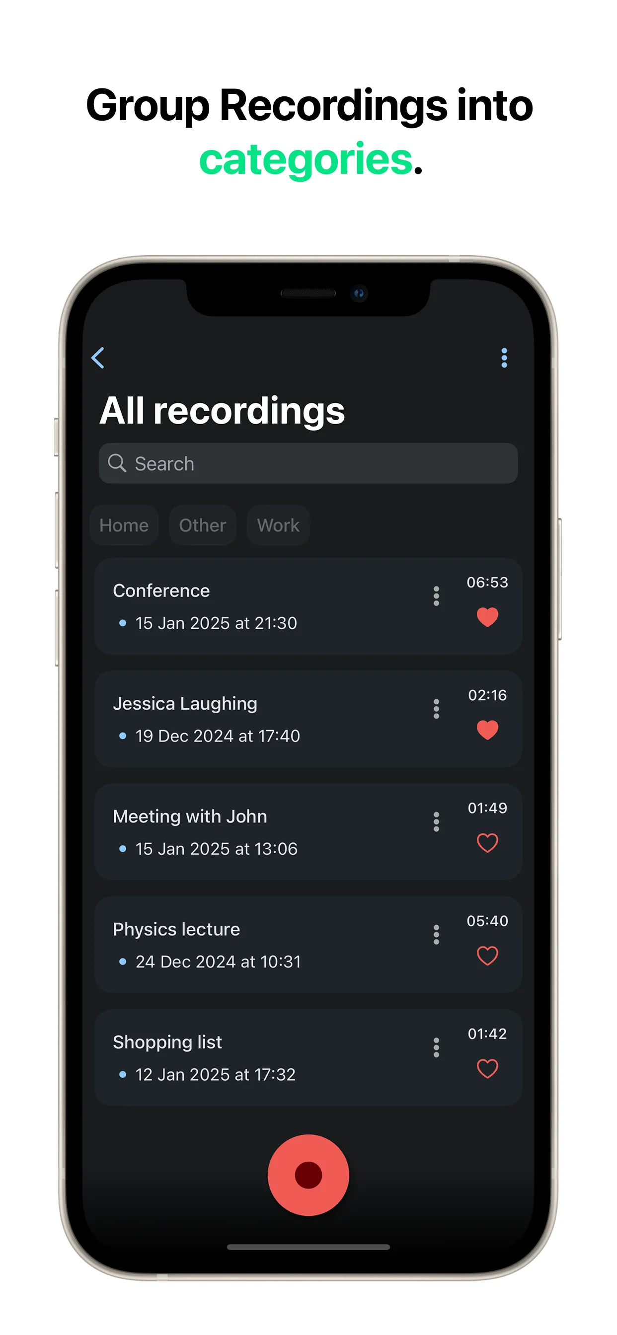 Voice Recorder & Transcribe iphone screenshot 2