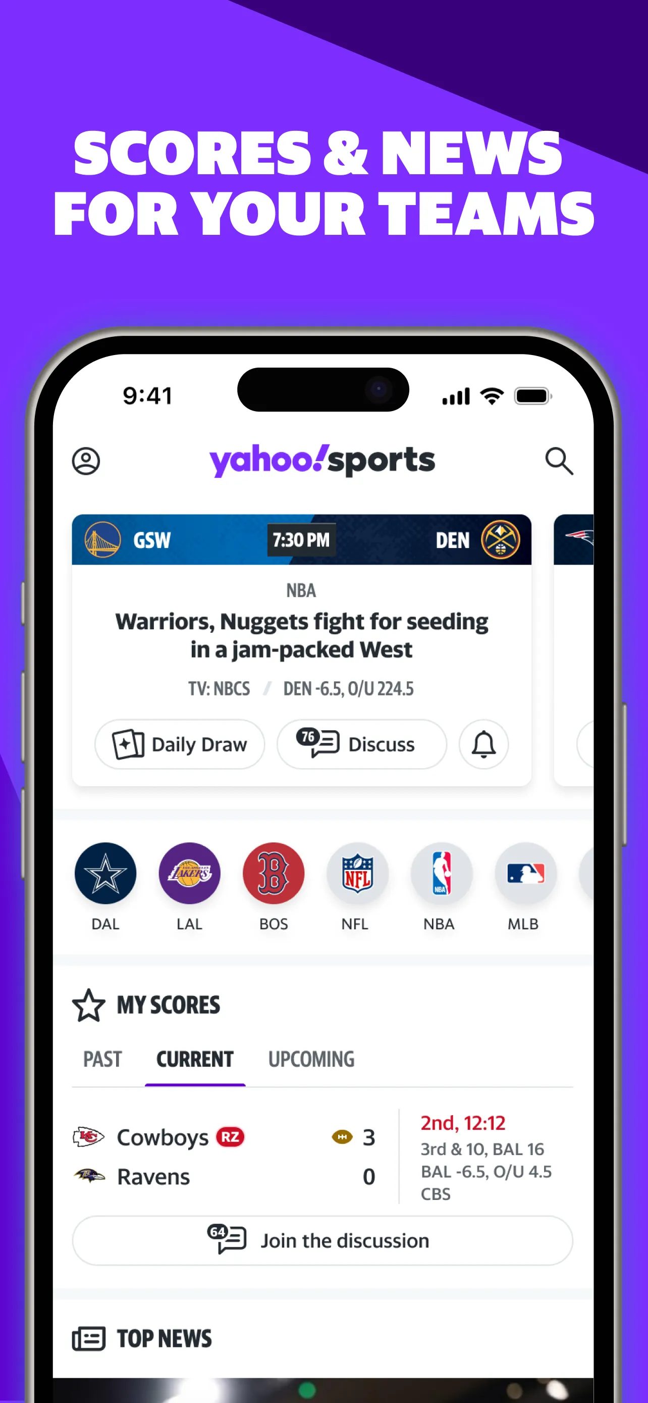 Yahoo Sports: Scores and News iphone screenshot 1