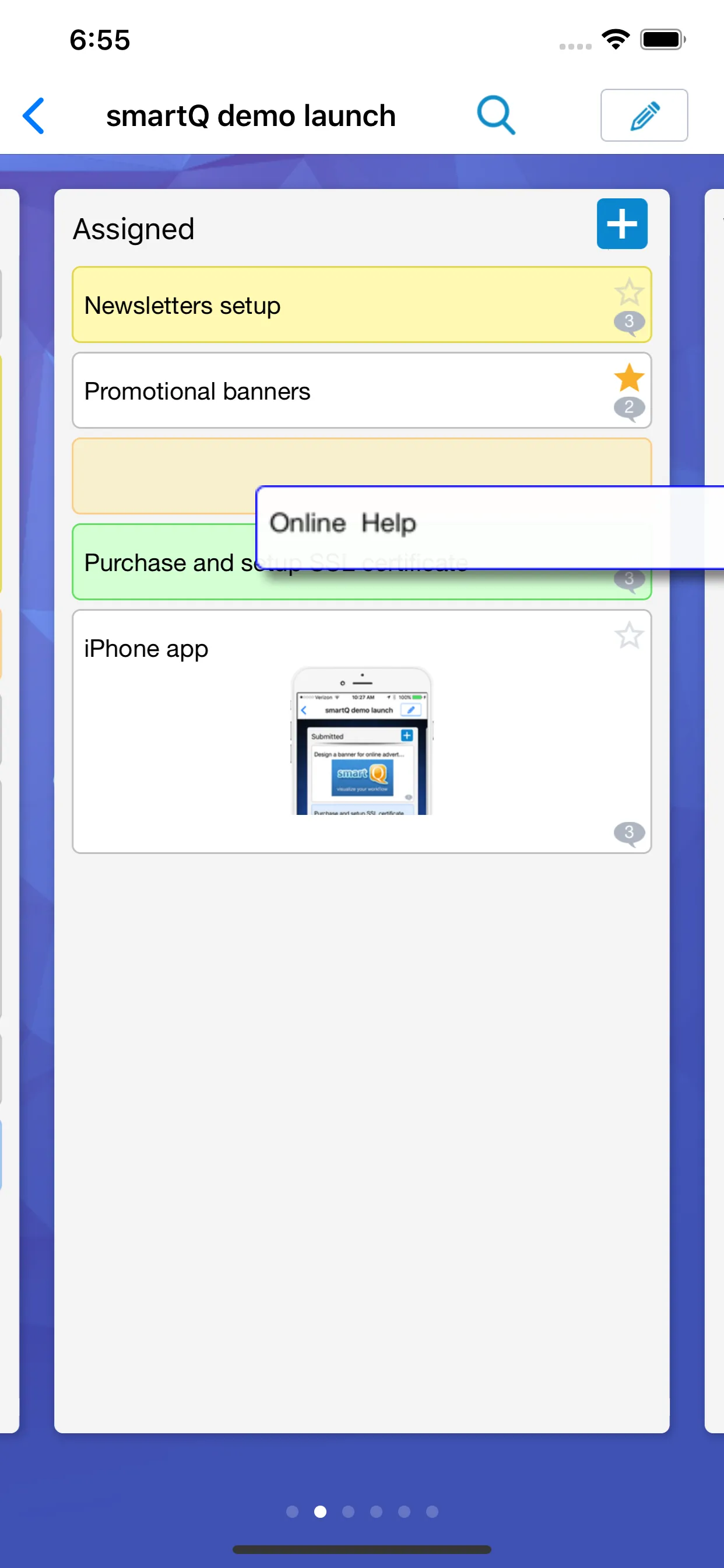 smartQ - workflow management iphone screenshot 3