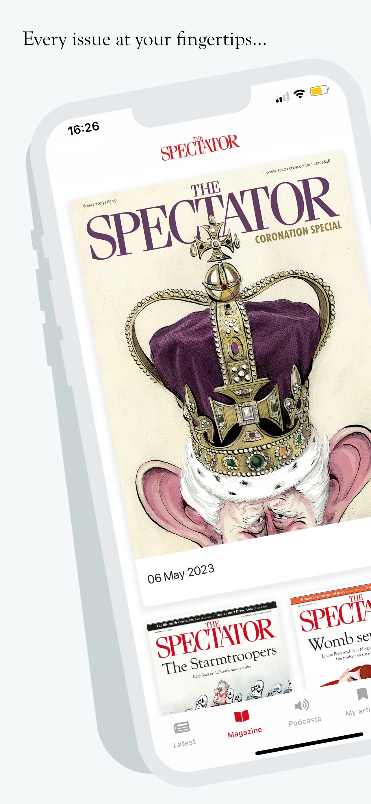The Spectator Magazine iphone screenshot 2