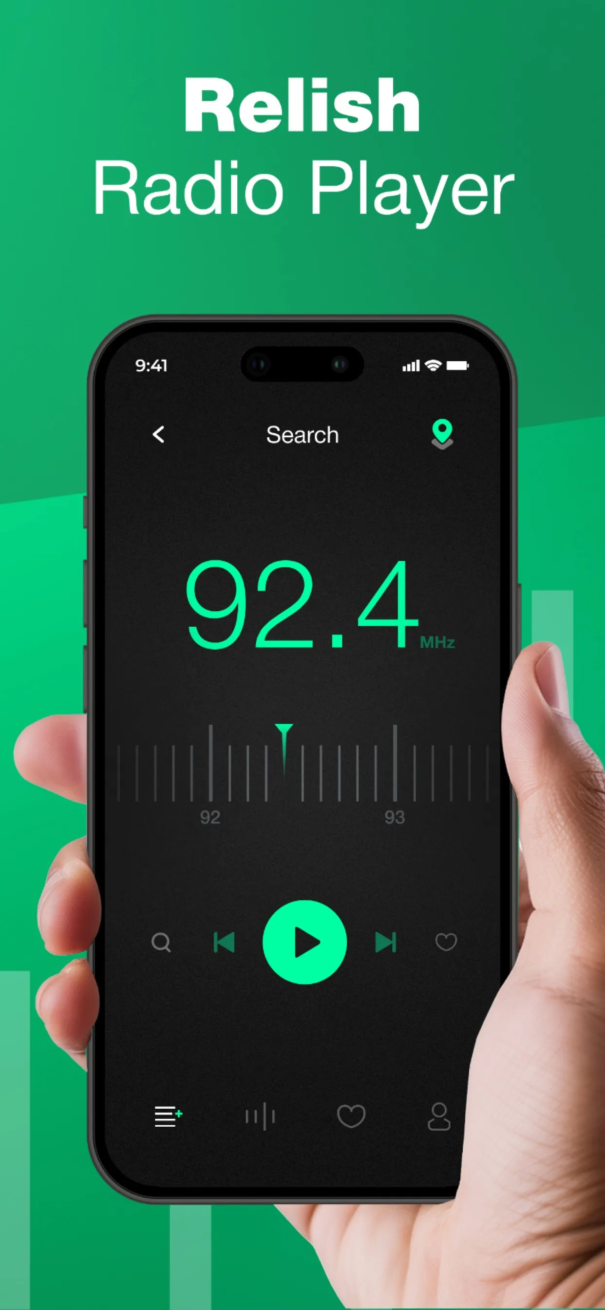 Radio App: Simple AM, FM Tuner iphone screenshot 1