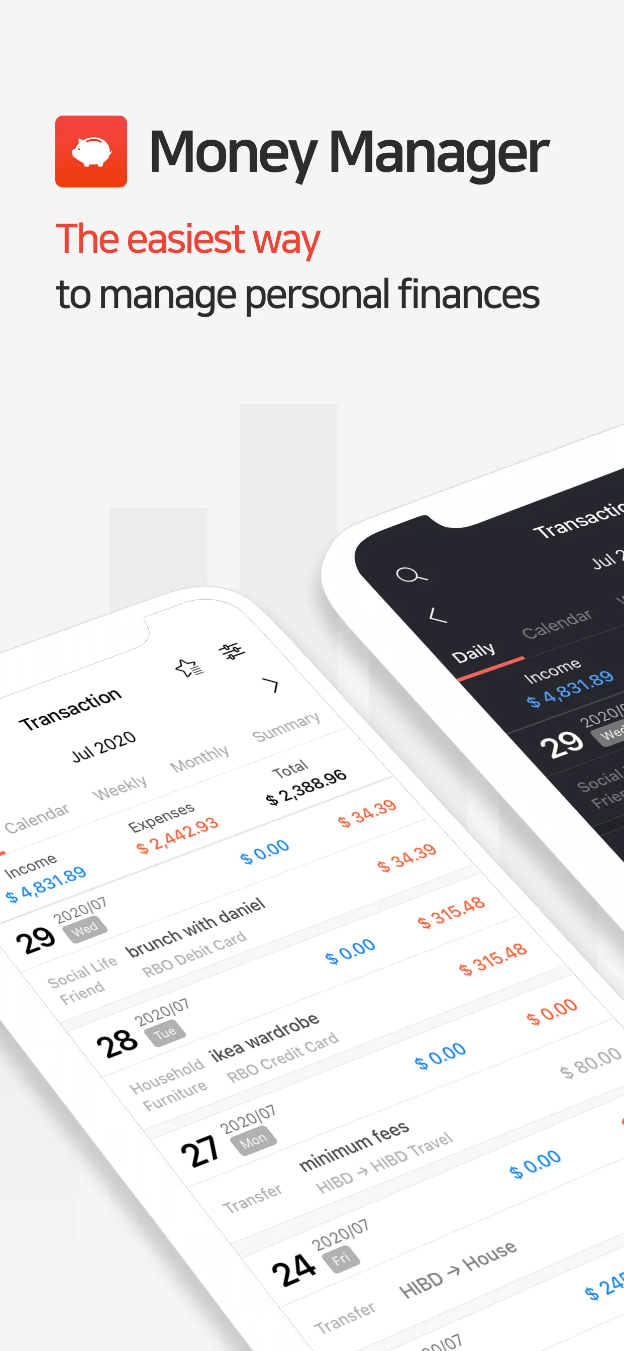 Money Manager Expense & Budget iphone screenshot 1