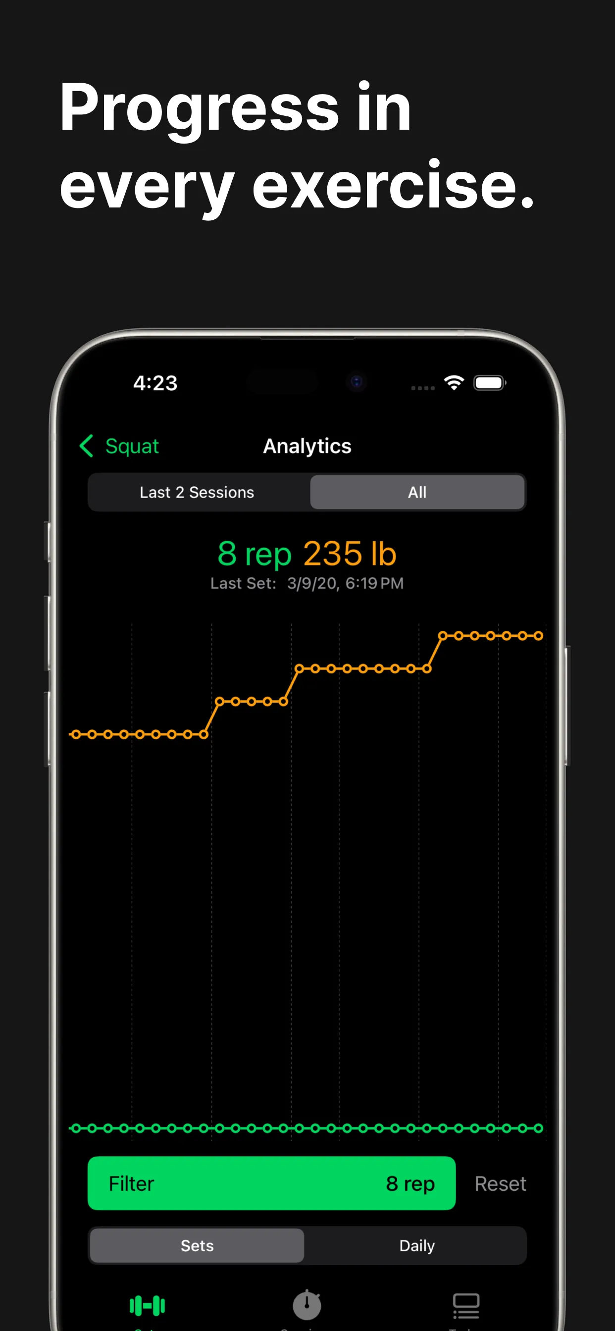Setgraph: Strength Workout Log iphone screenshot 8