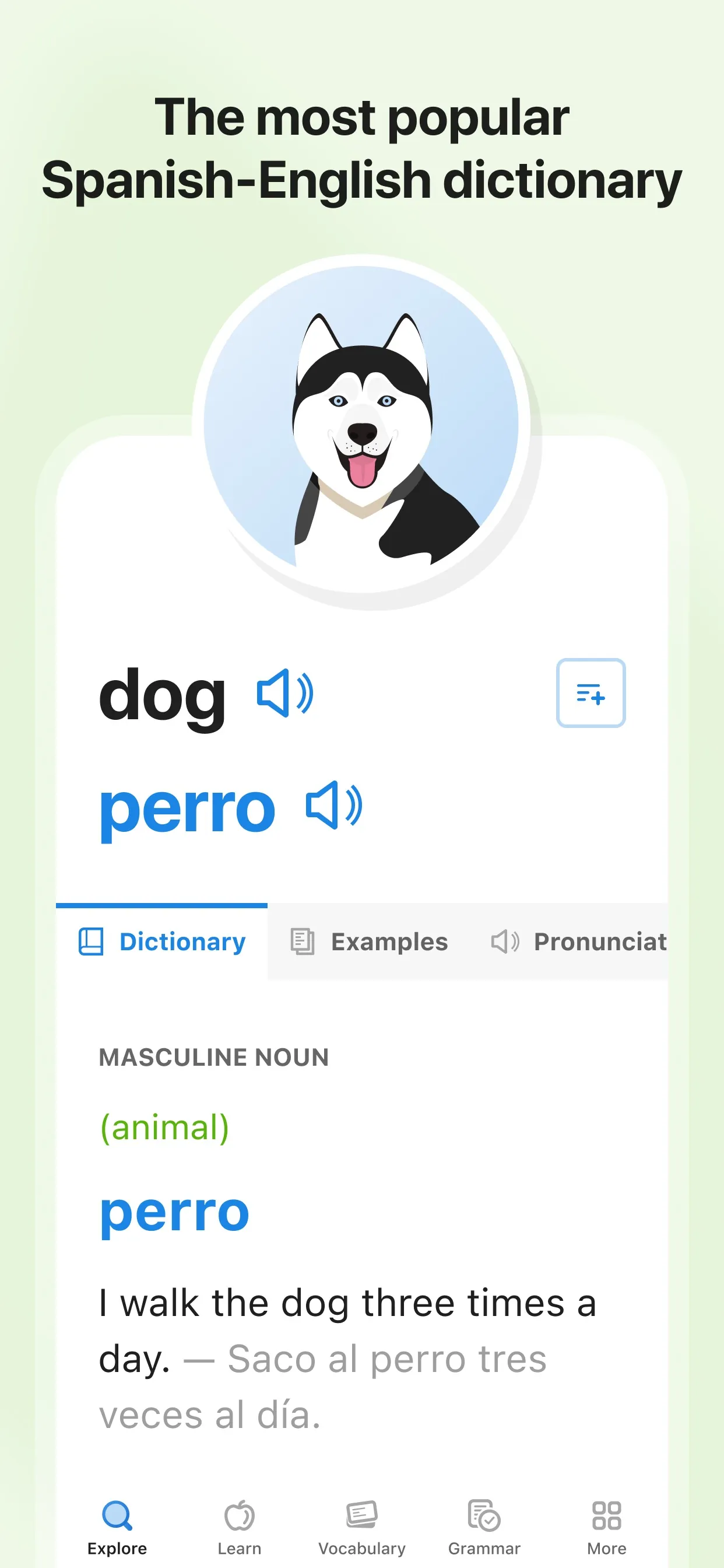 SpanishDictionary.com Learning iphone screenshot 1