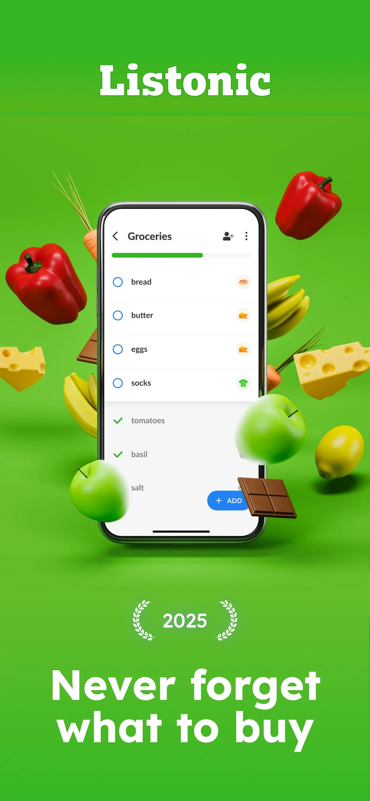 Shared Grocery List - Listonic iphone screenshot 1