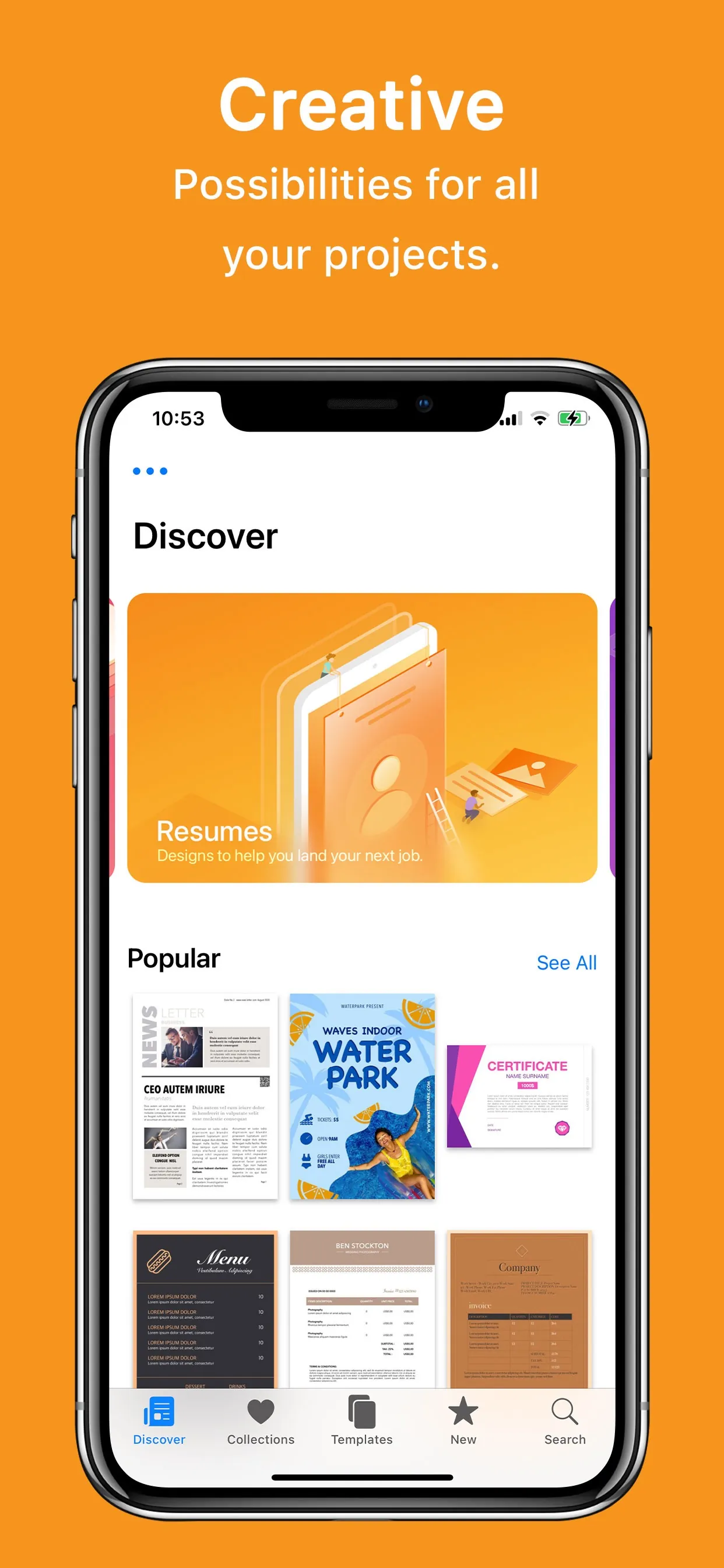 Templates for Pages - DesiGN iphone screenshot 1