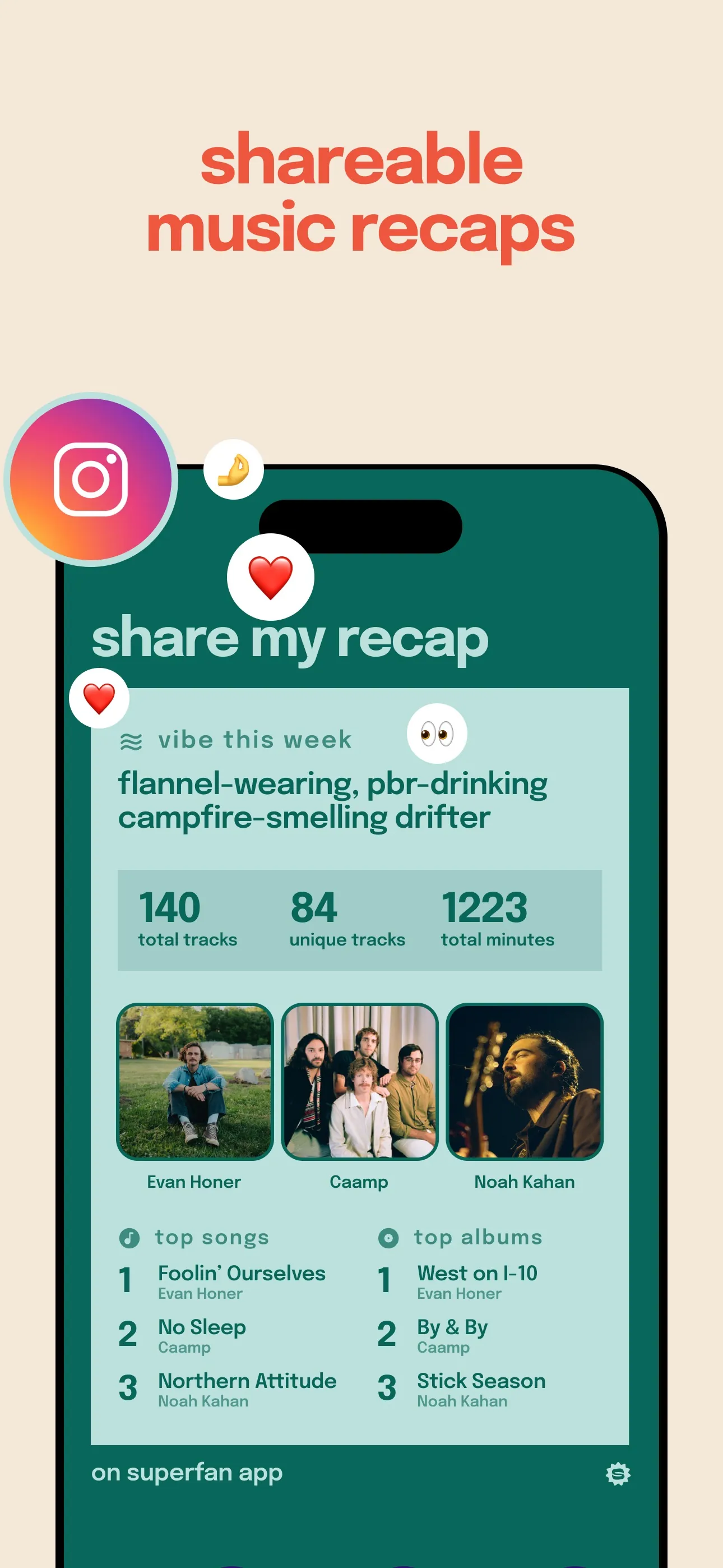 Superfan, the social music app iphone screenshot 2