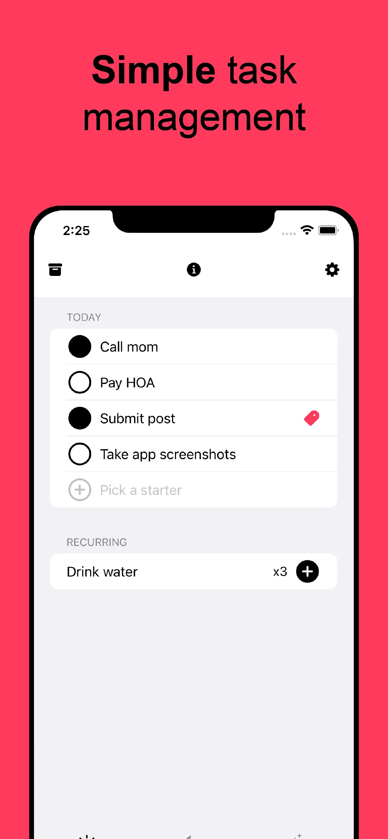 Pocket Plans - Simple To Dos iphone screenshot 1