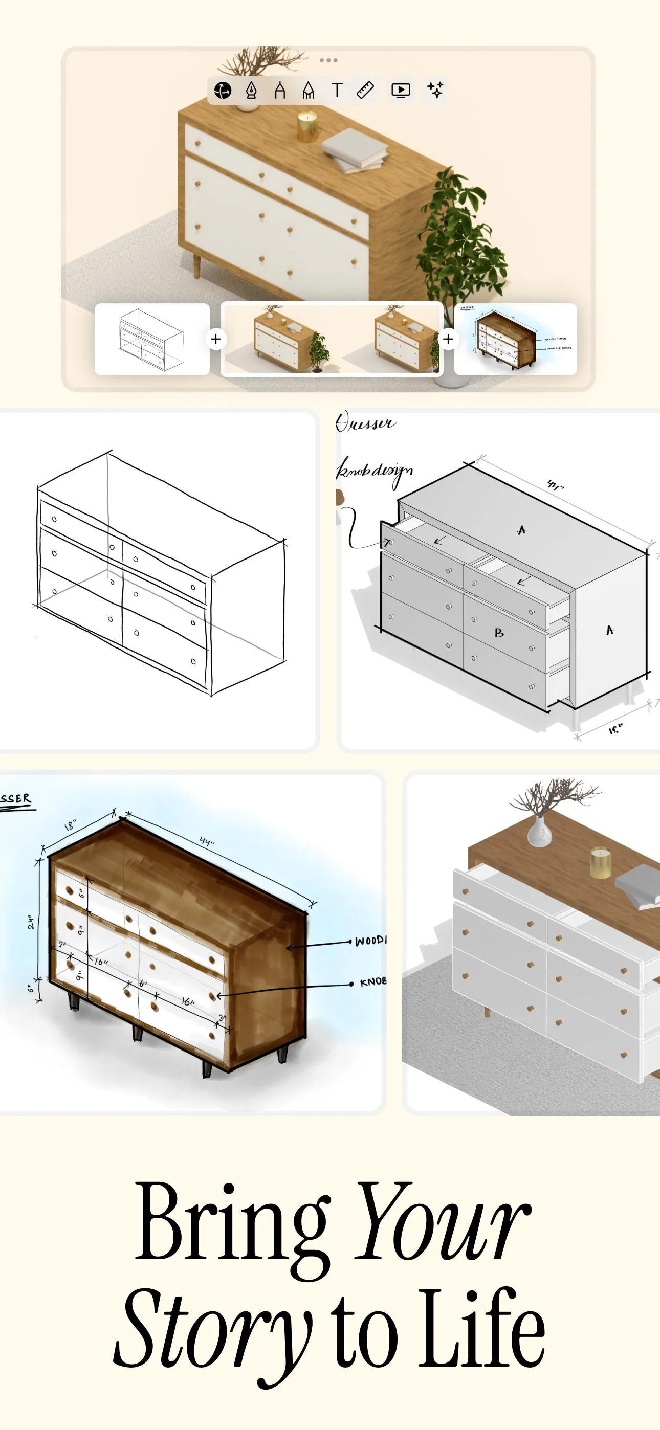 uMake: 3D CAD Modeling, Design iphone screenshot 8