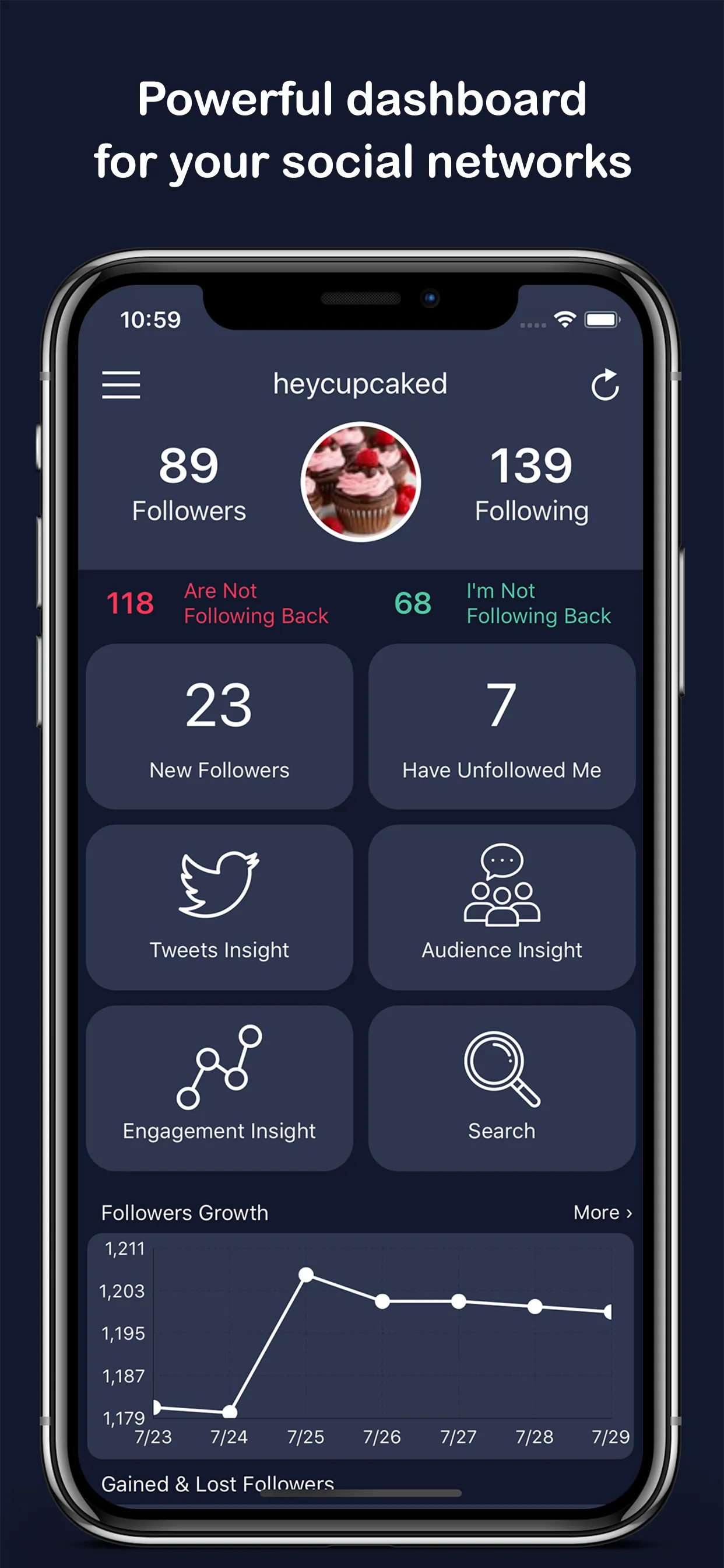 Followers Pro iphone screenshot 1