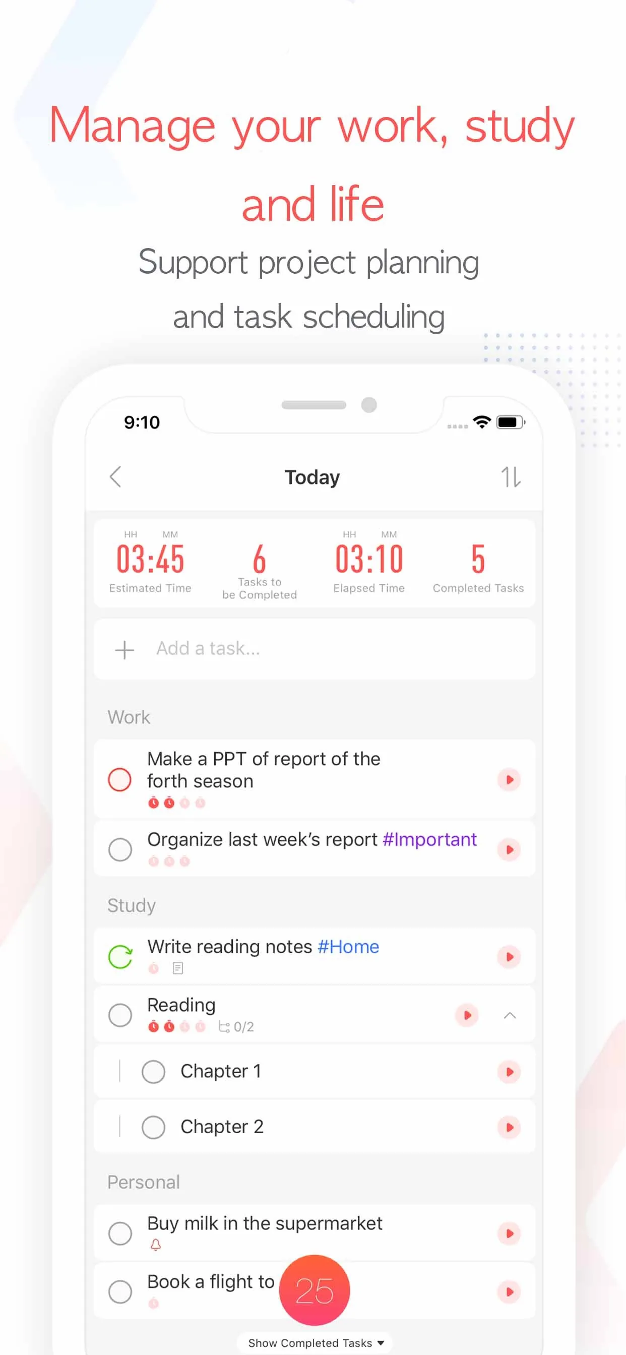 Focus To-Do: Focus Timer&Tasks iphone screenshot 3
