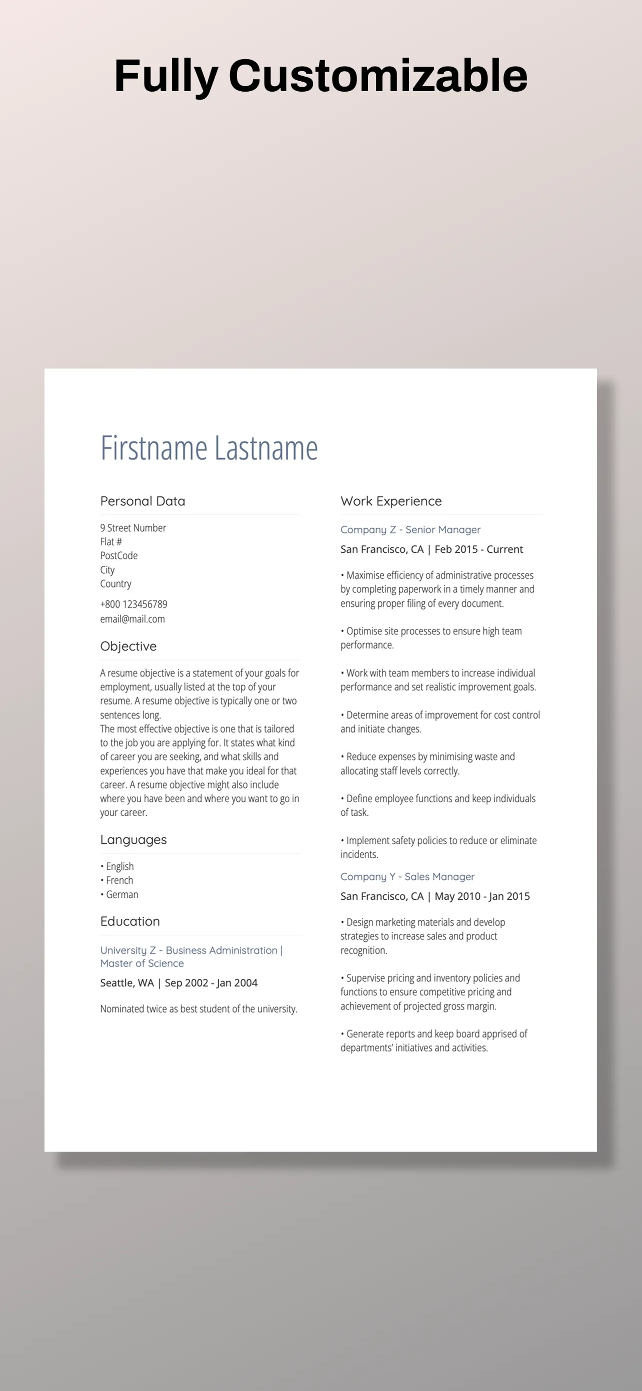 Professional Resume Builder iphone screenshot 1