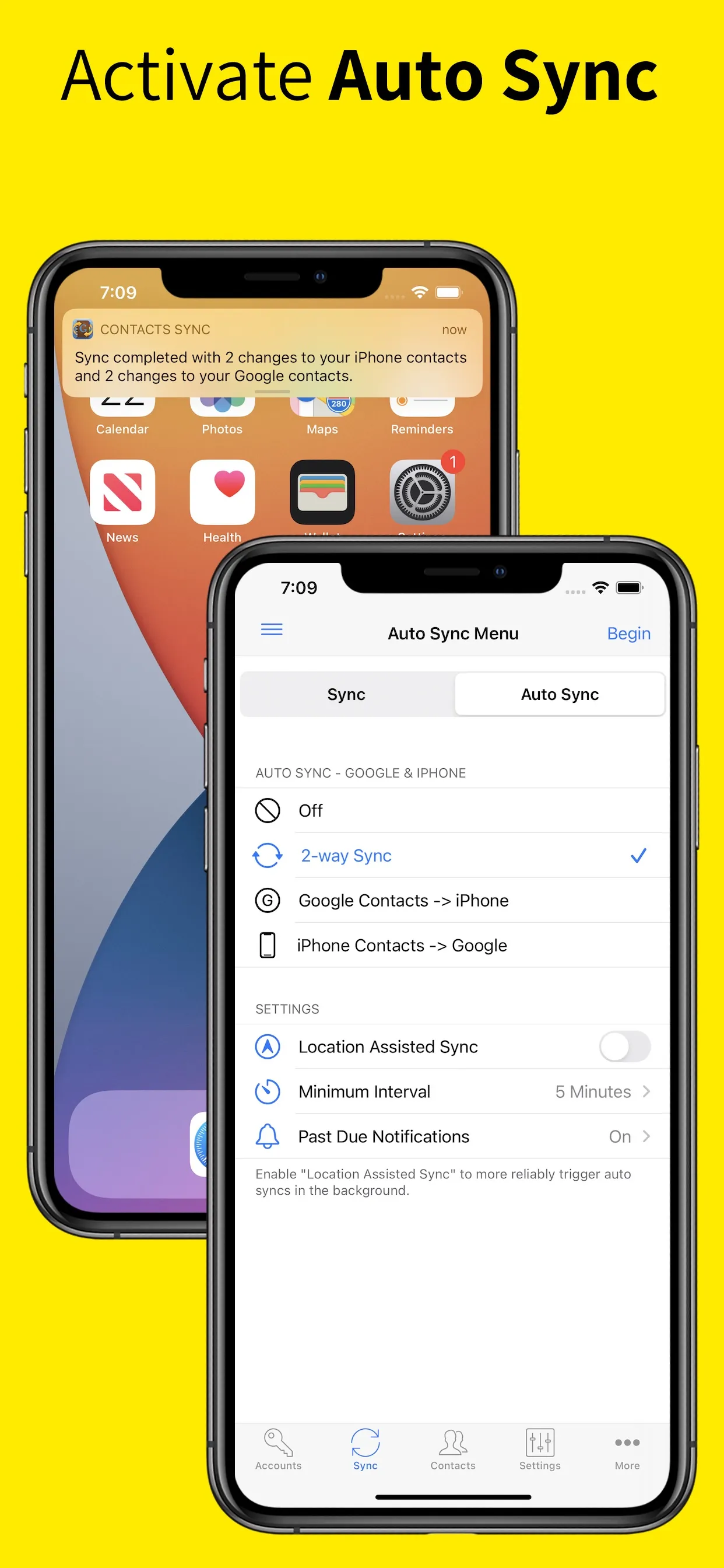 Contacts Sync: Google & More iphone screenshot 6