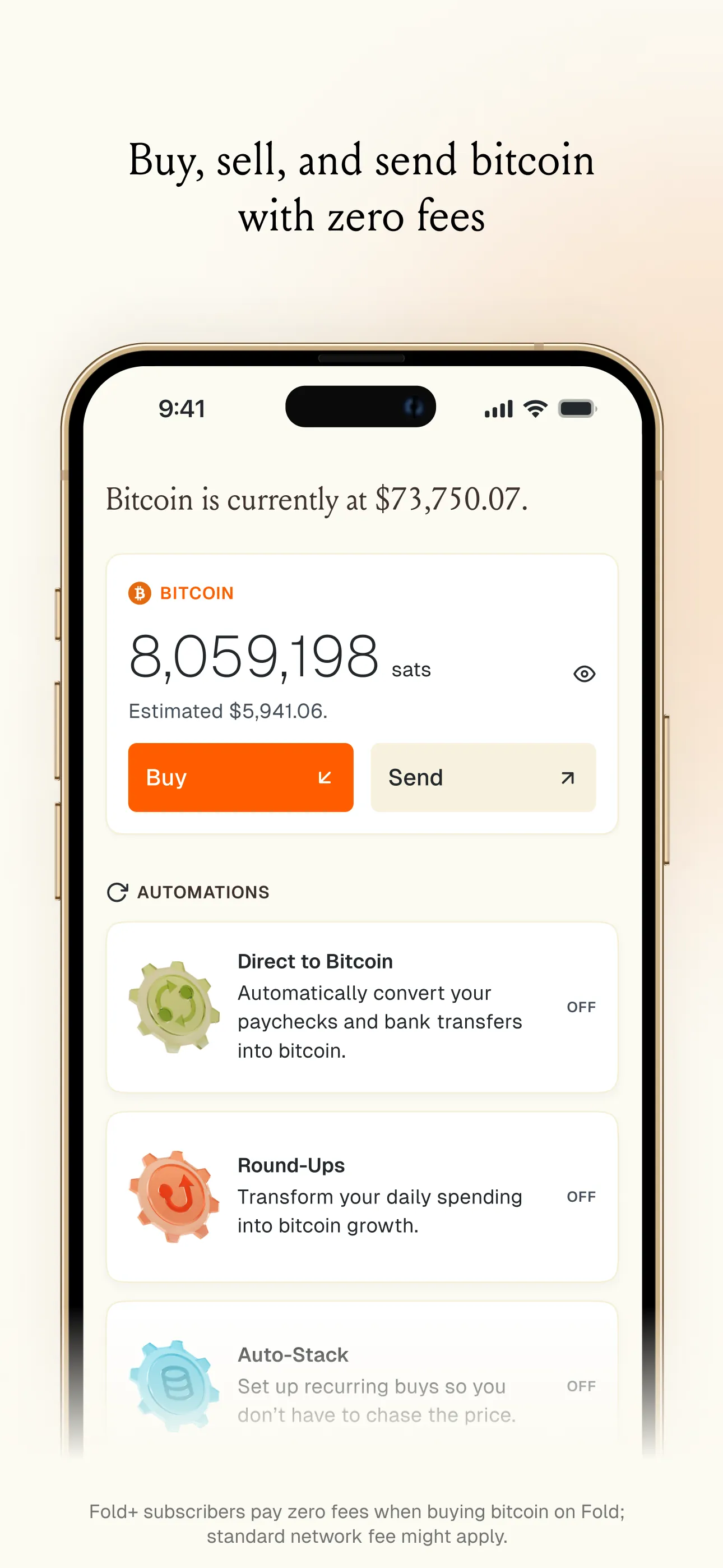 Fold: Bitcoin Personal Finance iphone screenshot 3