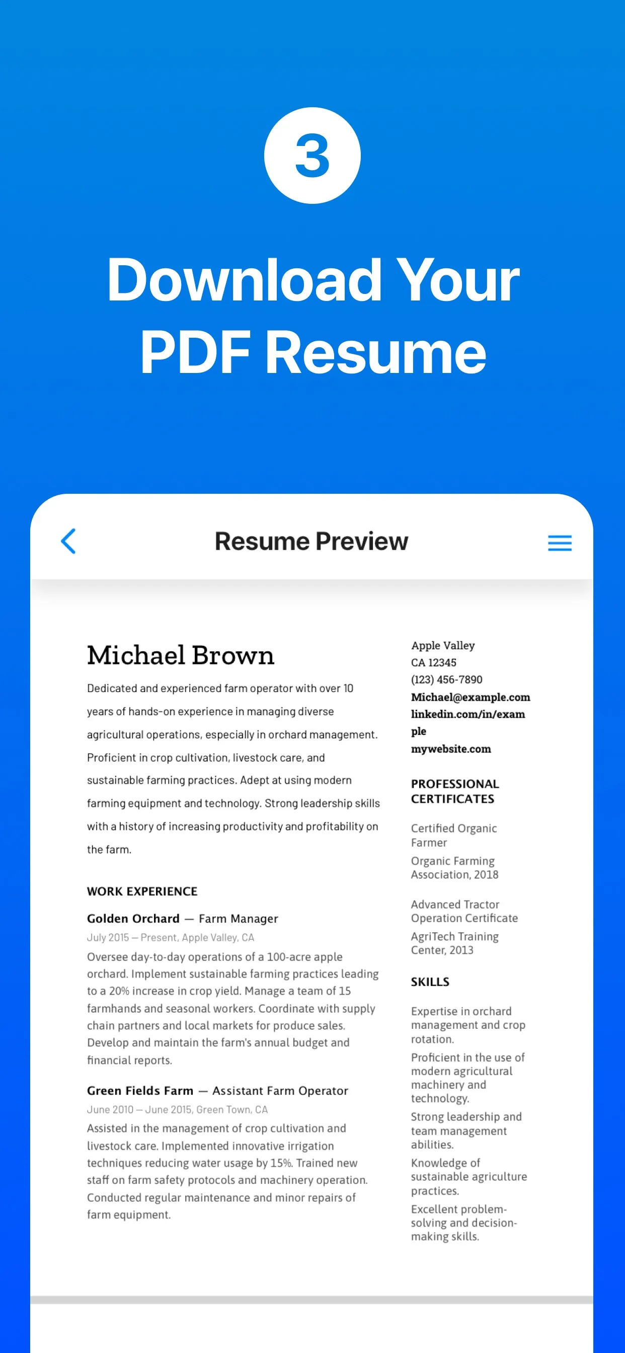 Resume Builder Pro+ with AI iphone screenshot 3