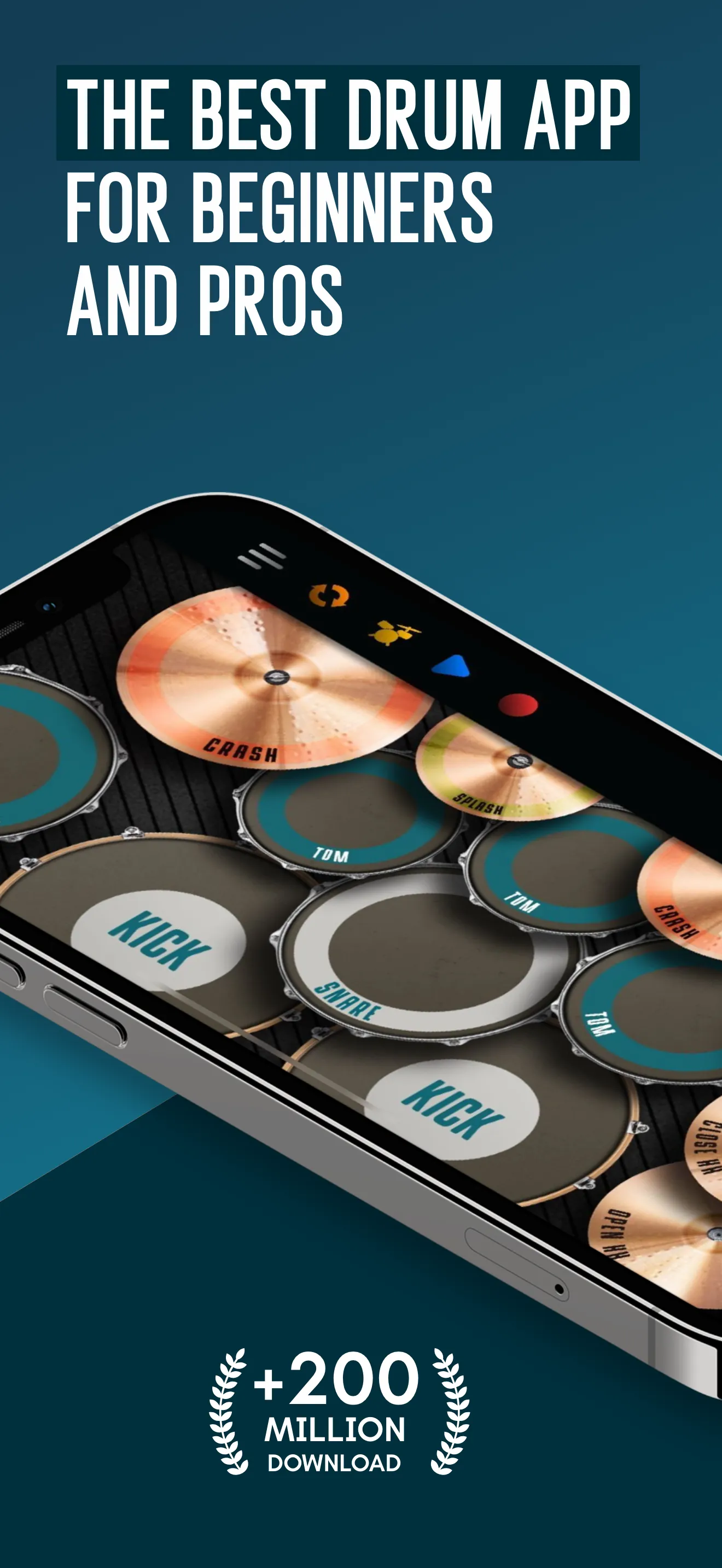 Real Drum: electronic drum set iphone screenshot 1