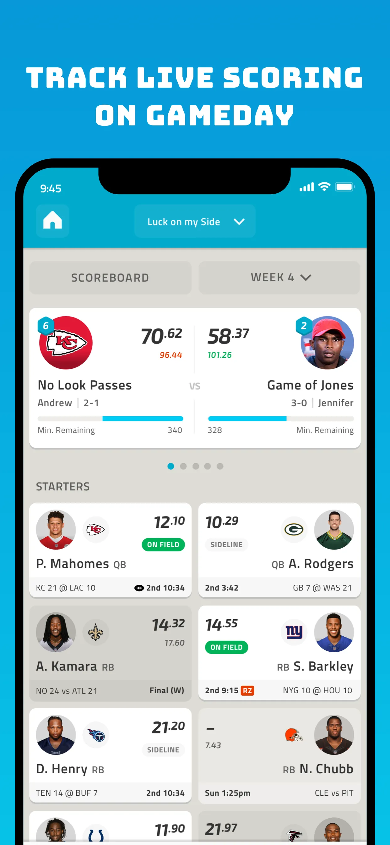 NFL Fantasy Football iphone screenshot 2