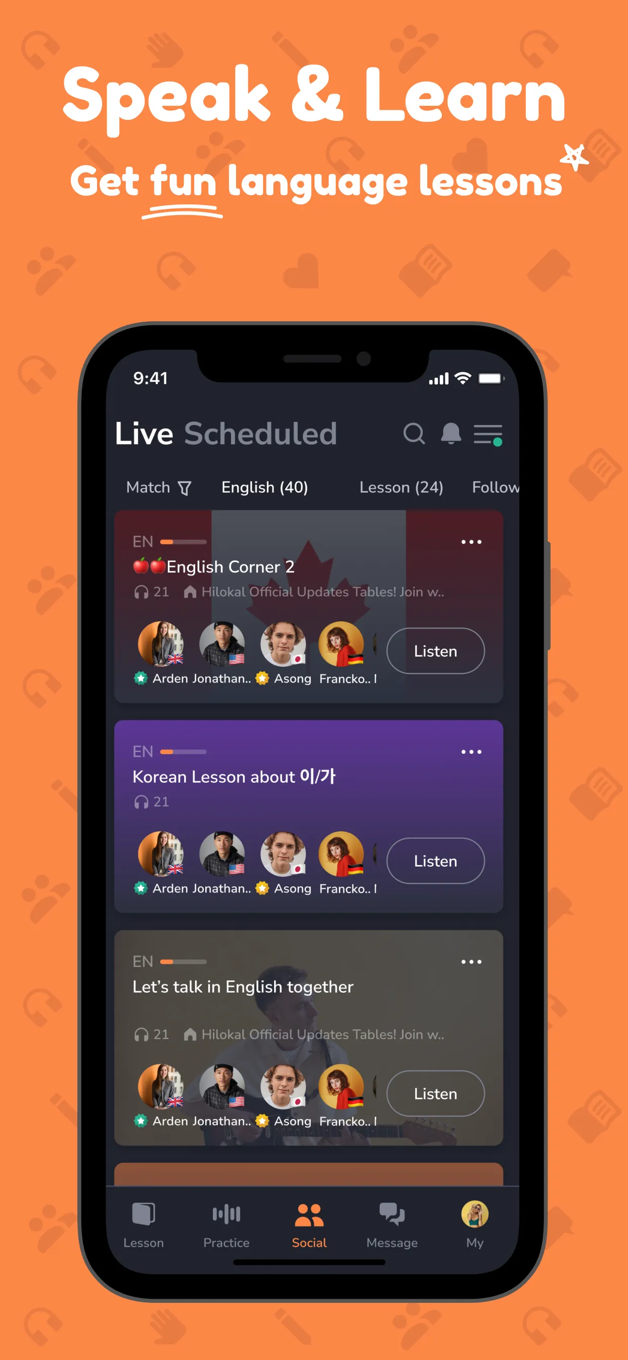 Hilokal: Language Exchange App iphone screenshot 1