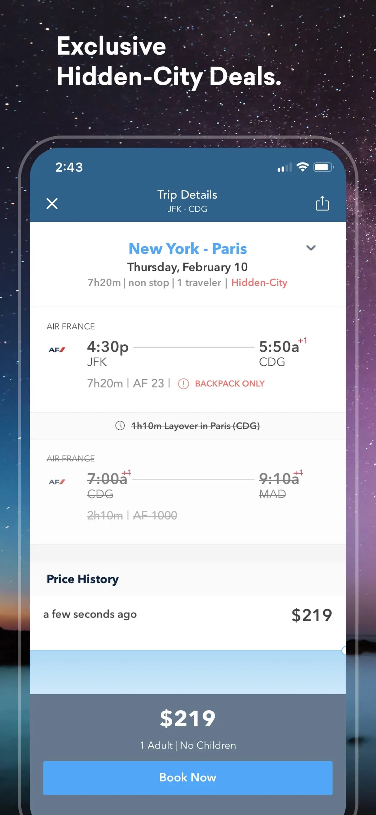 Skiplagged - Travel Hacks iphone screenshot 7
