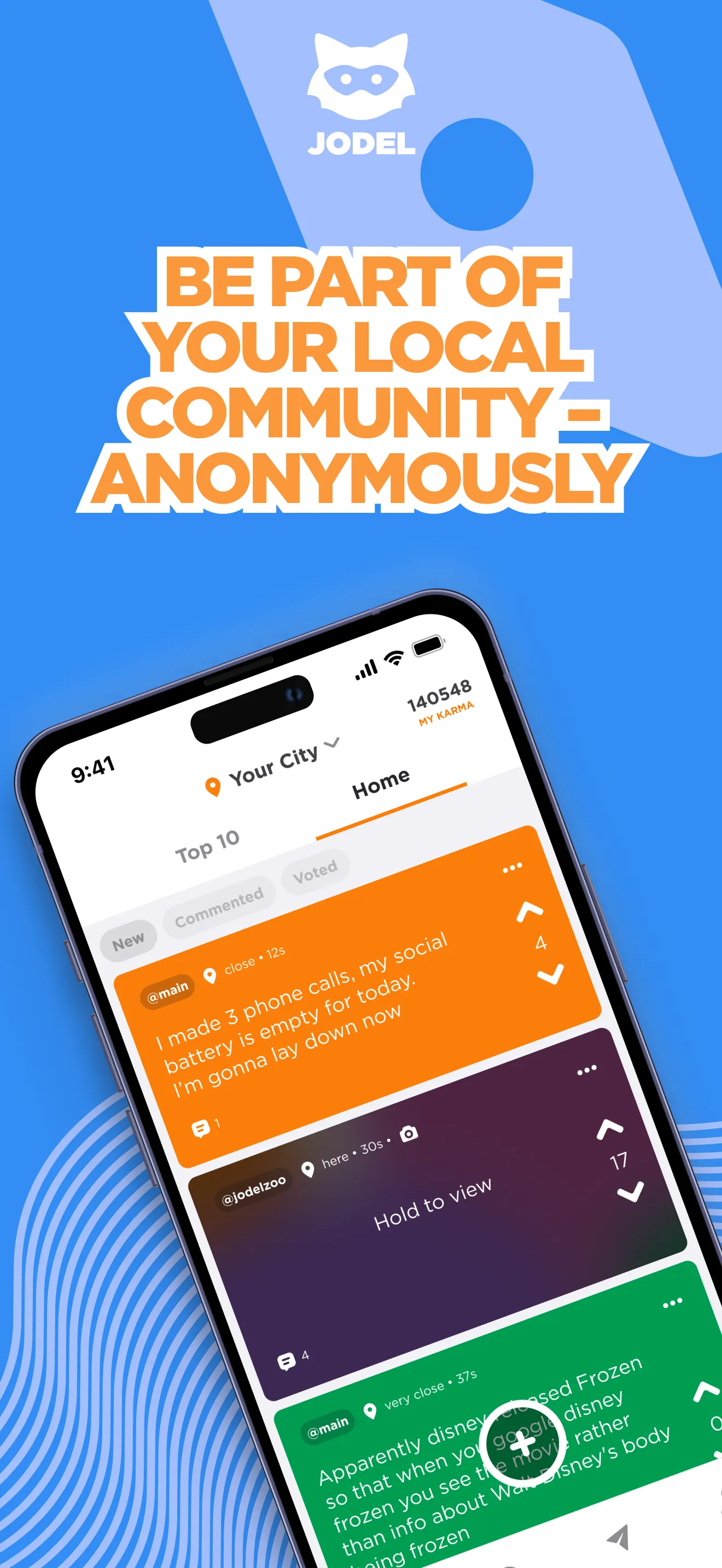 Jodel: Hyperlocal Community iphone screenshot 1