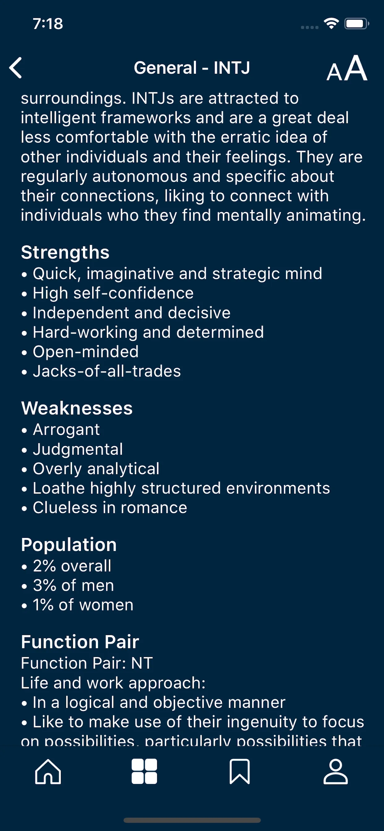 The Personality Types iphone screenshot 3