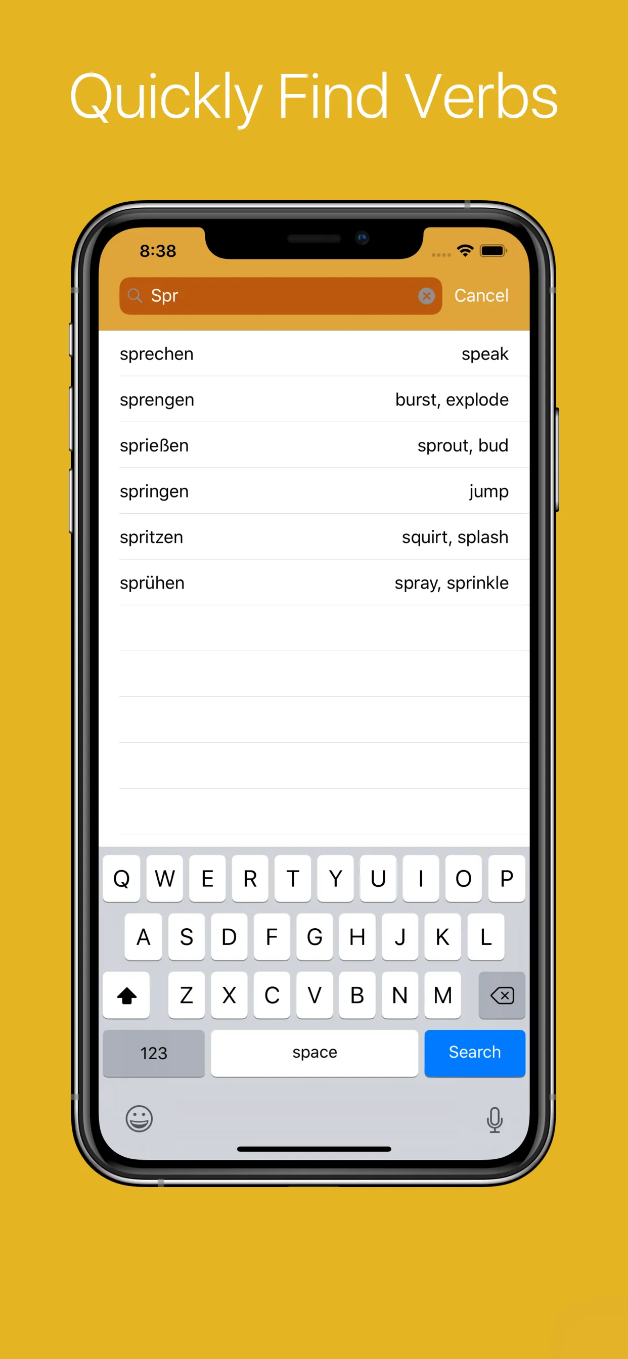 German Verb Conjugator Pro iphone screenshot 10