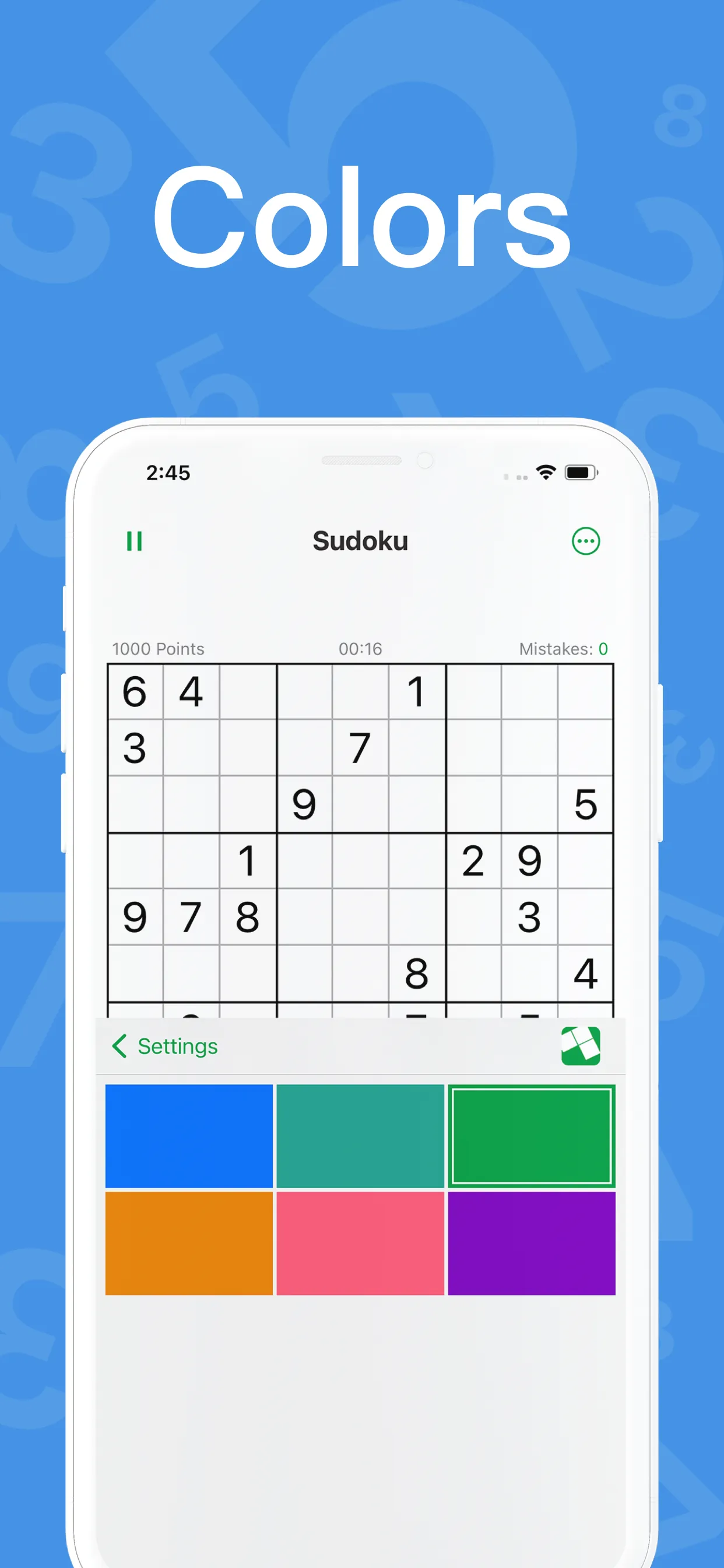 Sudoku - No ads iphone screenshot 9